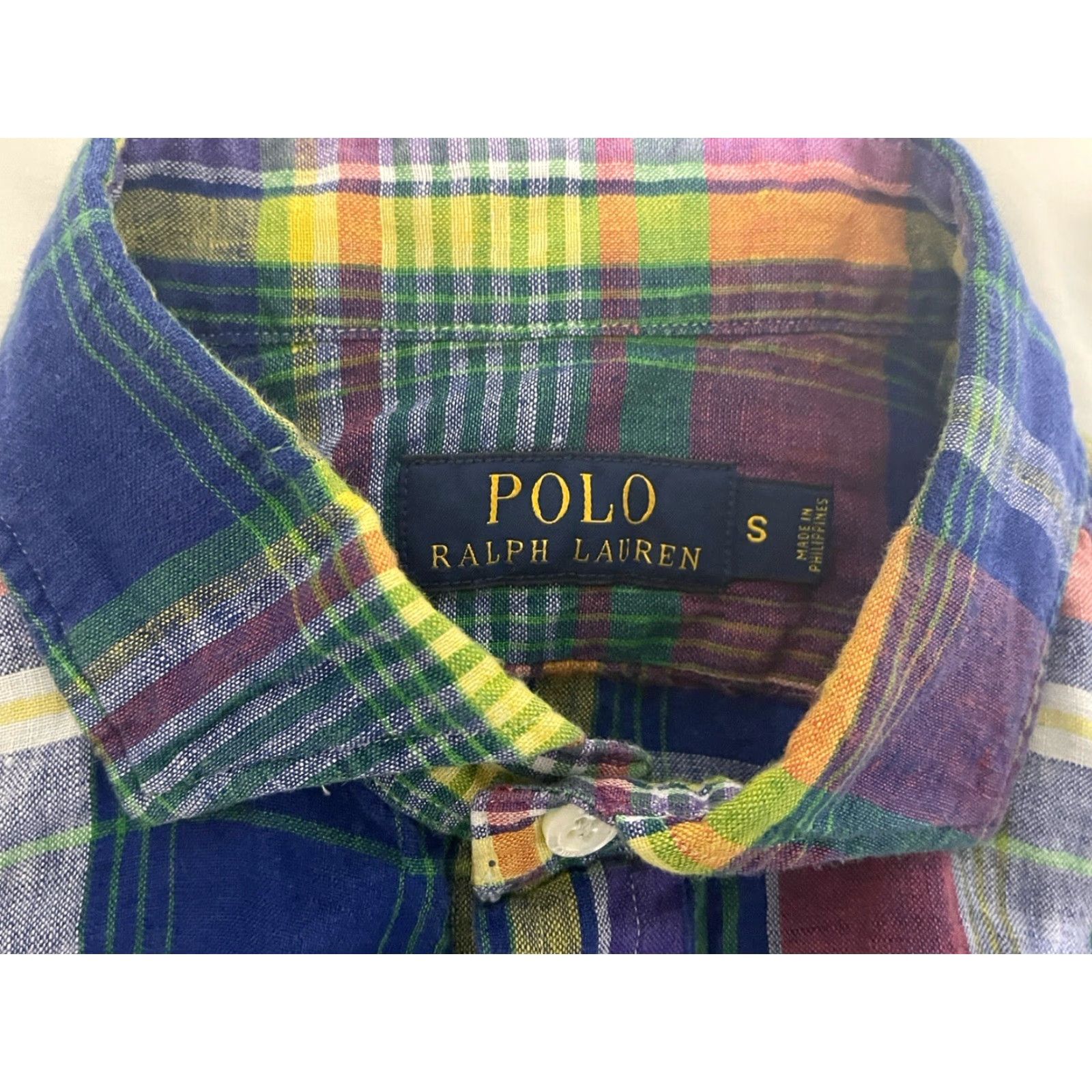 Polo Ralph Lauren POLO RALPH LAUREN Shirt Men Small 100% Linen Plaid Button-Down Long Sleeve Multicolor Size S Size US S / EU 44-46 / 1 - 4 Thumbnail