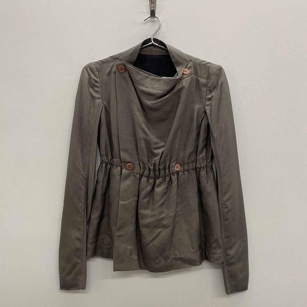 Rick Owens FW06 Rick Owens “DUSTOLATOR” High Neck Buttoned Jacket Size S / US 4 / IT 40 - 1 Thumbnail