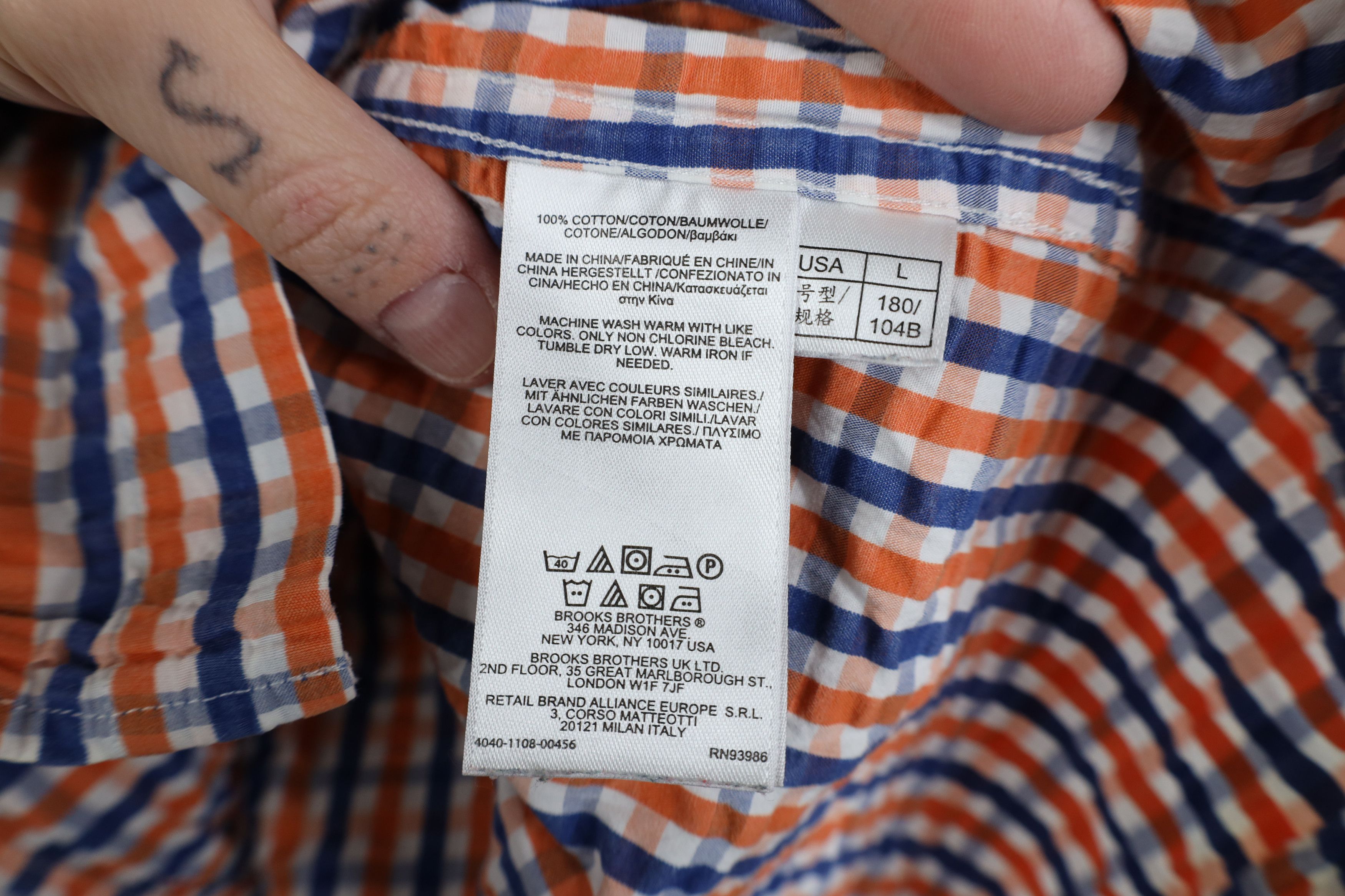 Brooks Brothers Brooks Brothers Seer Sucker Collared Button Down Shirt Plaid Size US L / EU 52-54 / 3 - 8 Thumbnail
