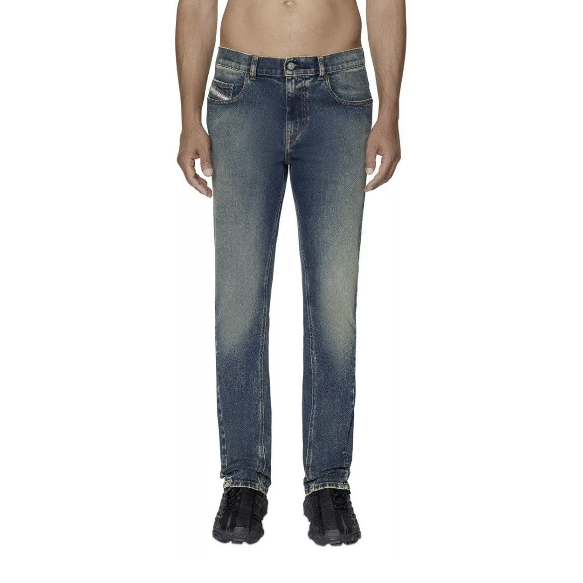 Image of Diesel Bootcut Jeans 2021 D-Vocs 09B91 in Blue, Men's (Size 36)