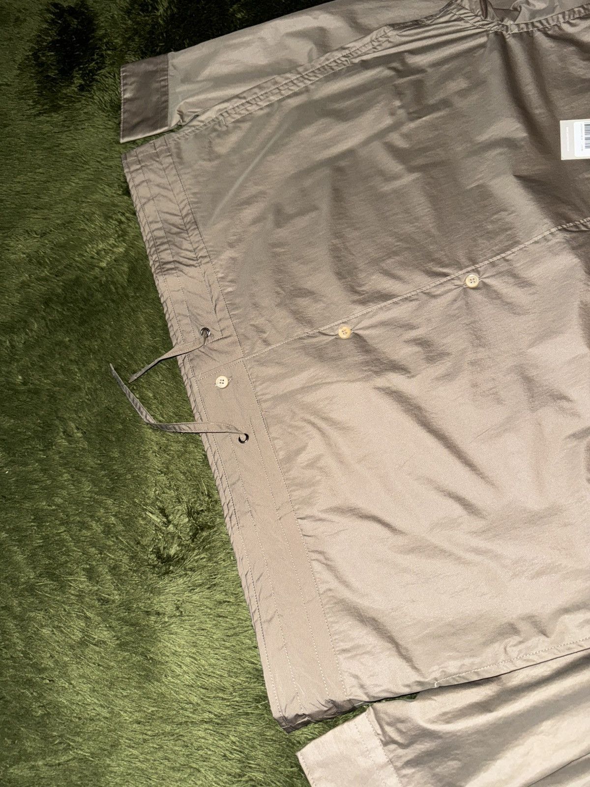 EASTLOGUE [M] Unaffected 22SS Open Collar Oversized Shirt Beige NWOT Size US M / EU 48-50 / 2 - 4 Thumbnail