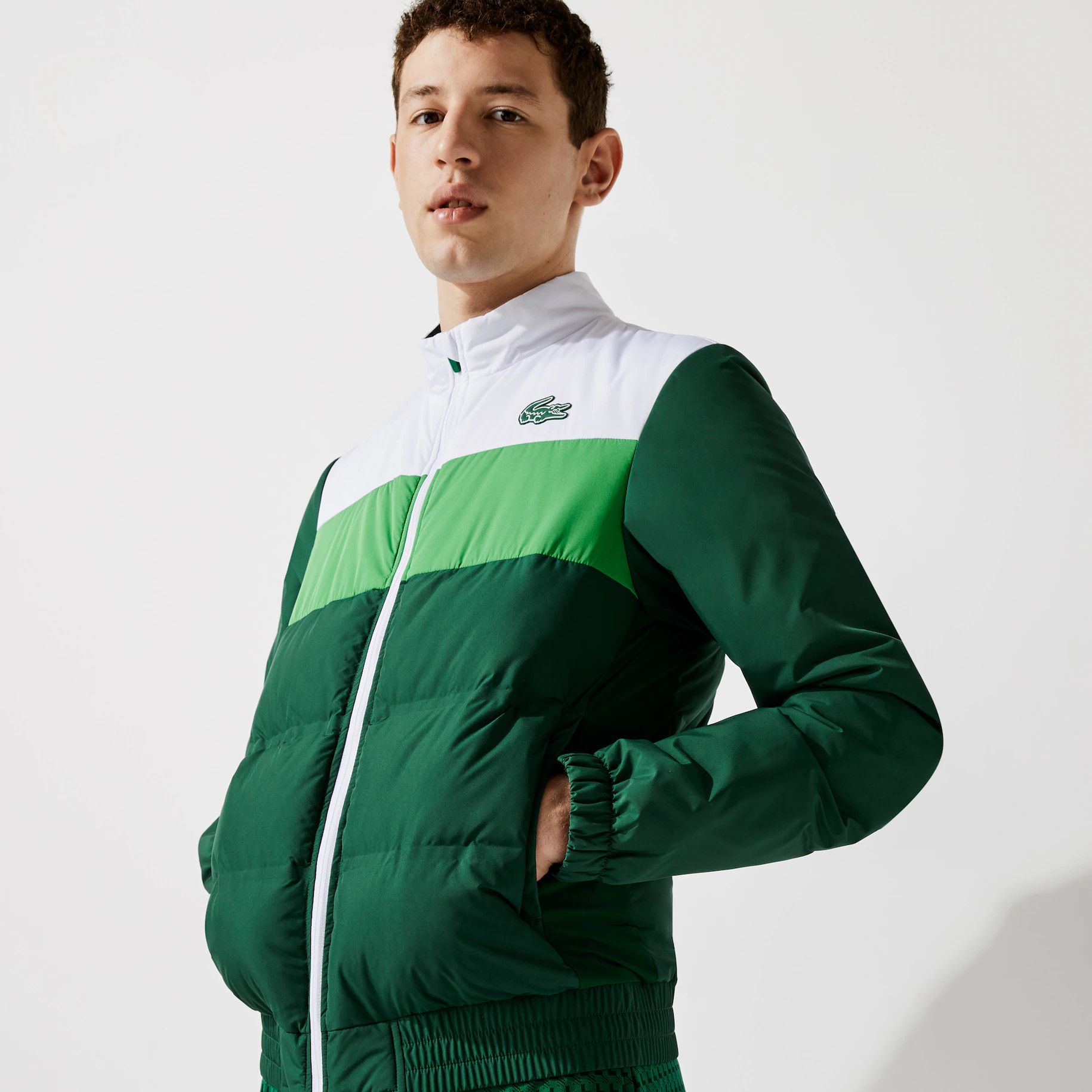 Lacoste Lacoste Men's Quilted Water-Resistant Jacket Size US L / EU 52-54 / 3 - 2 Thumbnail
