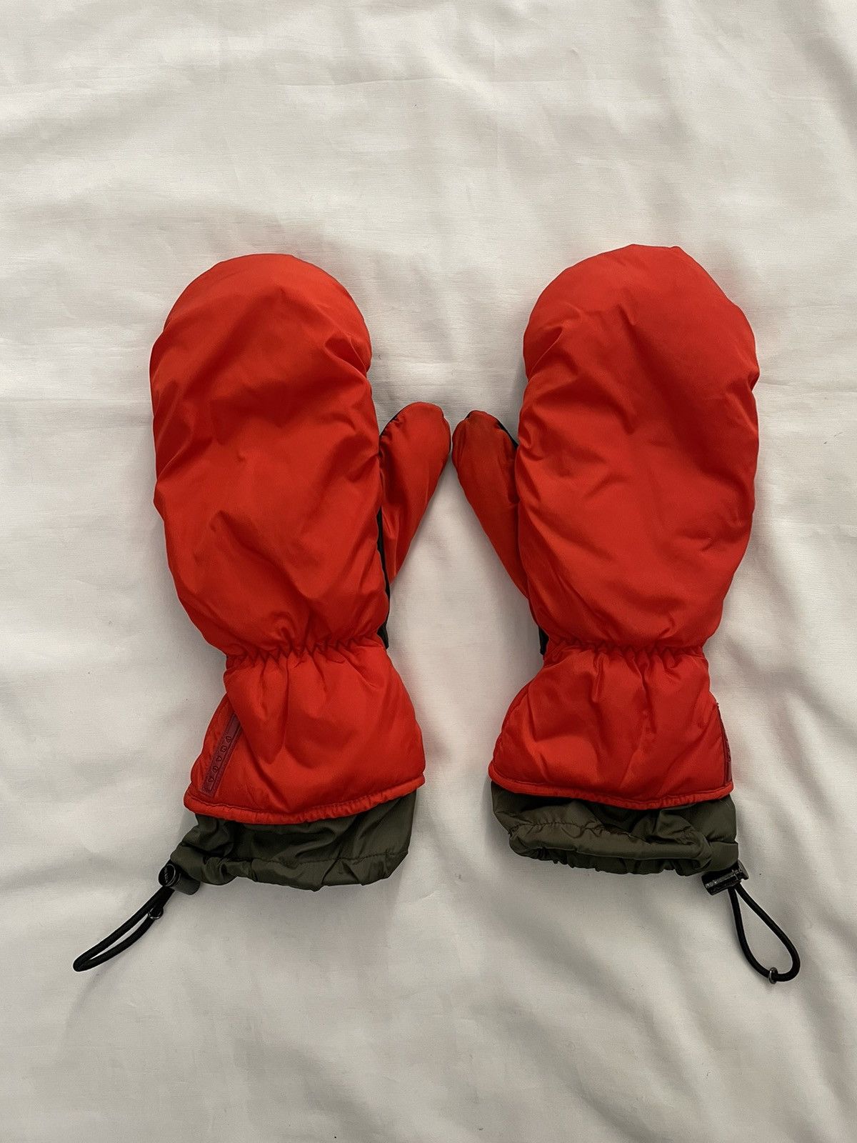 image of Prada Luna Rossa Ski Gloves in Orange, Men's