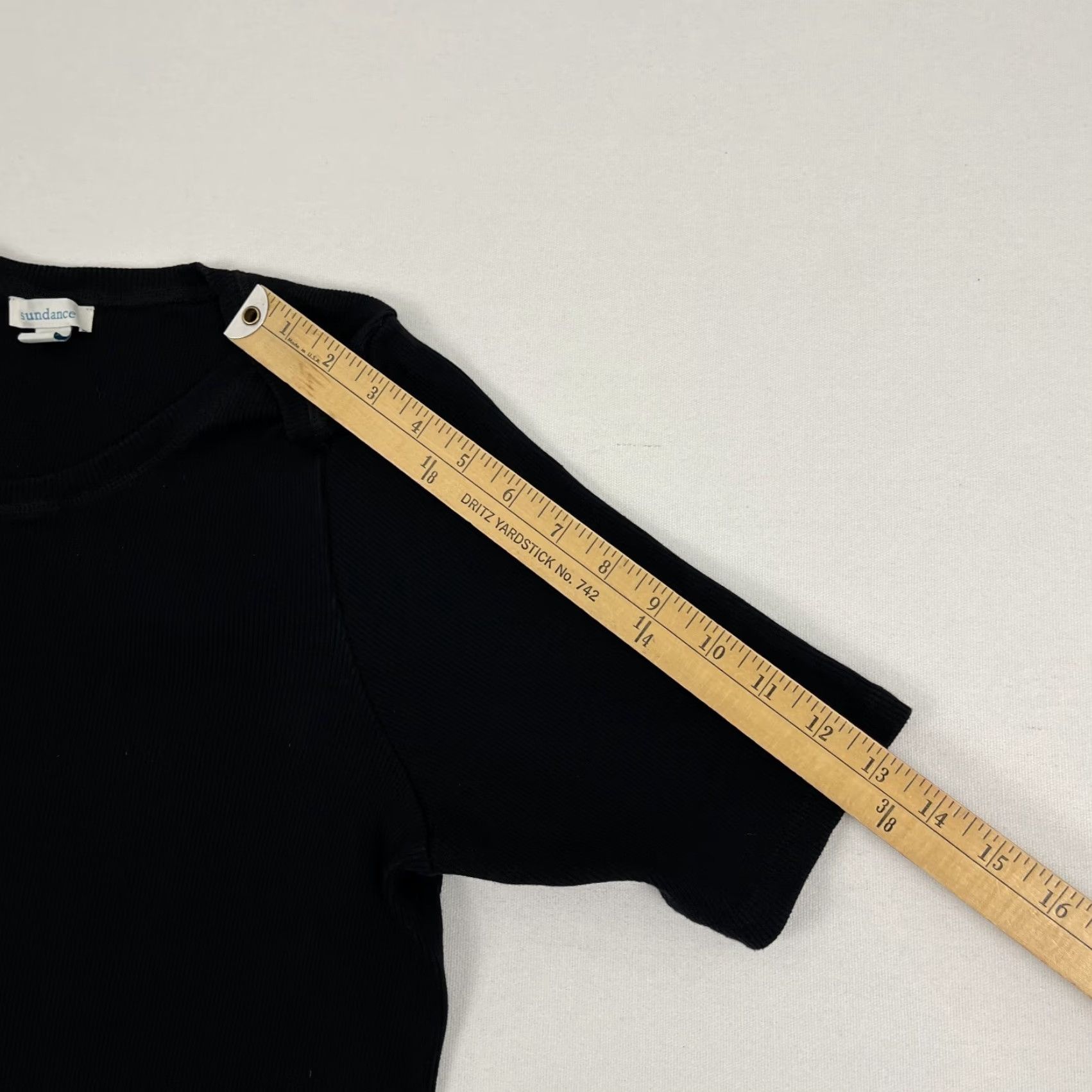 Vintage Sundance Shirt Womens Large Black Thermal Waffle Knit 1/2 Sleeve Layering Blouse Size L / US 10 / IT 46 - 5 Thumbnail