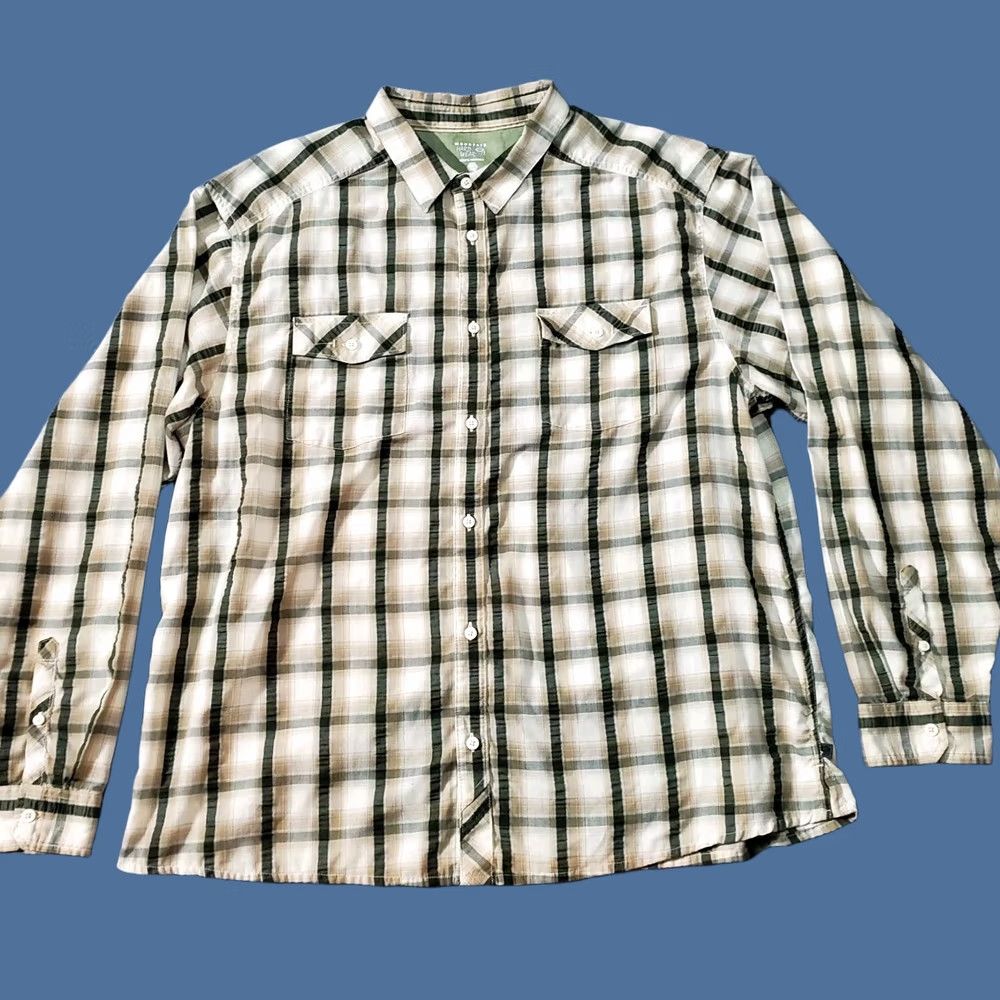 Mountain Hardwear Mountain Hardwear Shirt Mens 2XL Beige Green Brown Check Outdoor Long Sleeve Shirt Size US XXL / EU 58 / 5 - 1 Thumbnail
