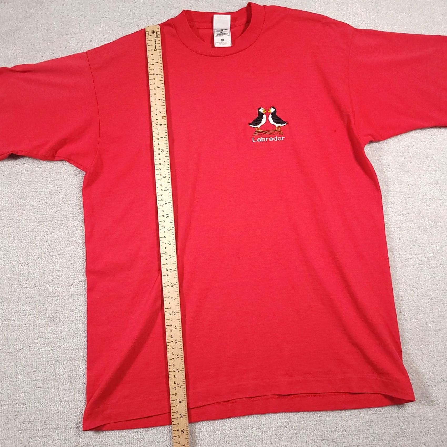 Fruit Of The Loom VINTAGE Labrador T Shirt Mens XL Red Atlantic Puffin Bird Canada Souvenir Nike Size US XL / EU 56 / 4 - 6 Thumbnail