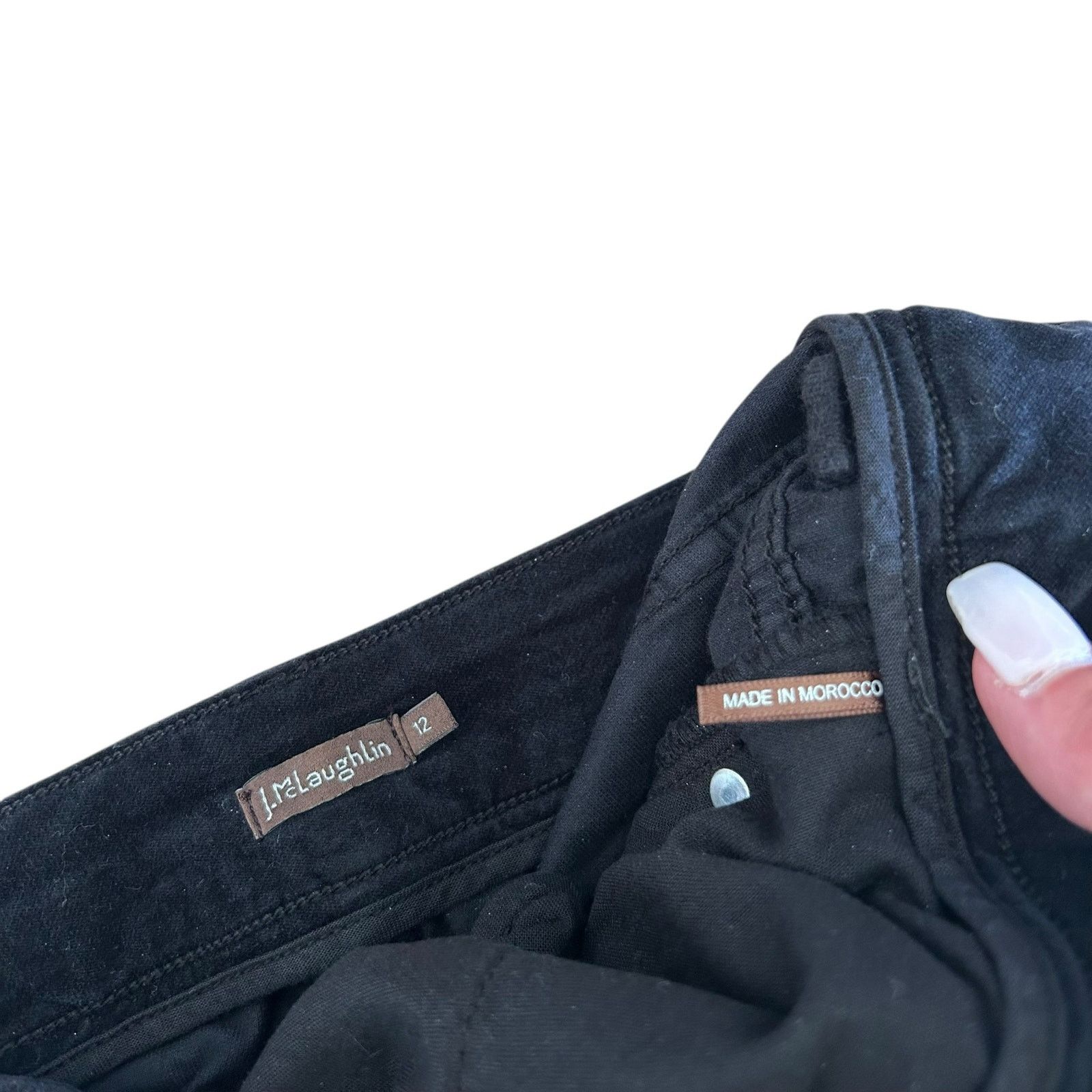 J.McLaughlin J. McLaughlin Black Velour Pants Sz 12 Size 34" / US 12 / IT 48 - 3 Thumbnail