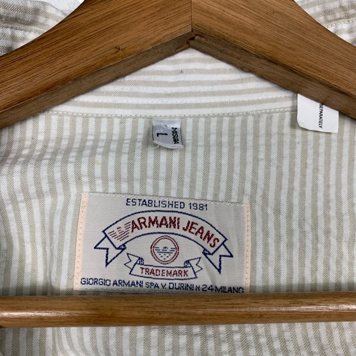 Armani ARMANI JEANS Women's Striped Crop Jacket #2267-C100 Size L / US 10 / IT 46 - 16 Thumbnail