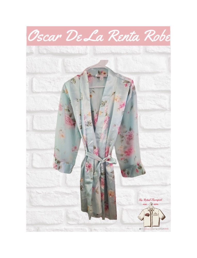 Oscar De La Renta Vintage Oscar de la Renta Garden Party Floral Robe Size XL / US 12-14 / IT 48-50 - 1 Thumbnail