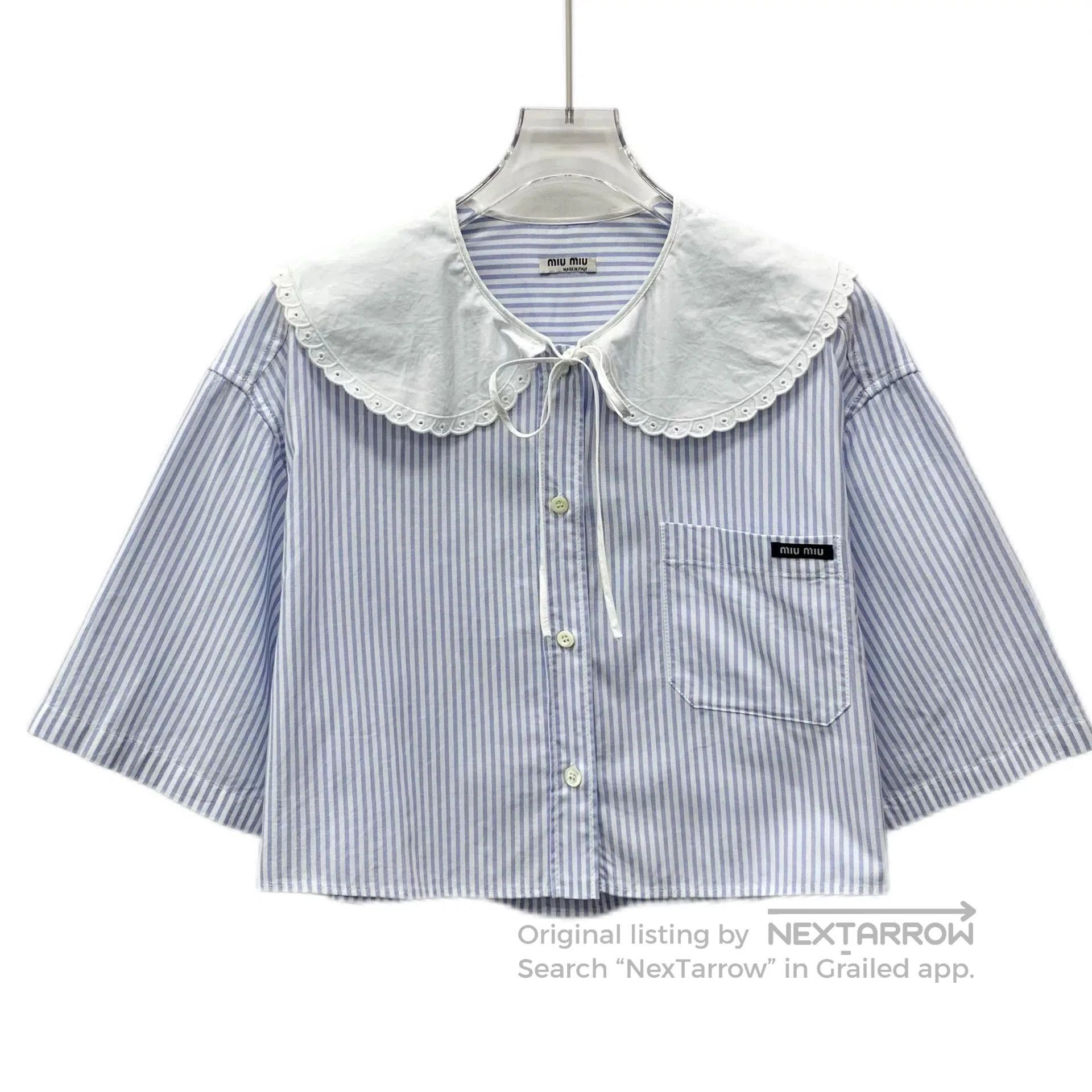 Miu Miu miu miu blue striped collar shirt. Size US M / EU 48-50 / 2 - 1 Thumbnail