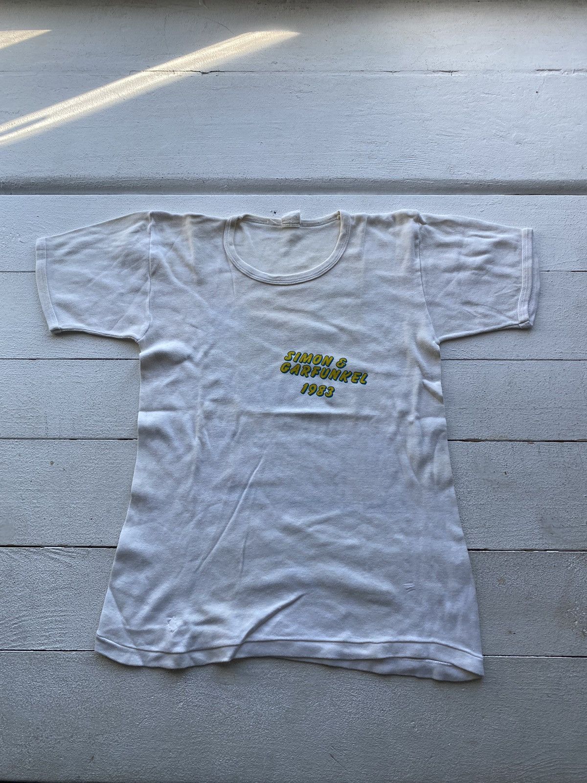 Band Tees × Vintage 1983 Simon Garfunkel Live Basel Nice Tour Shirt mens medium Size US S / EU 44-46 / 1 - 2 Thumbnail