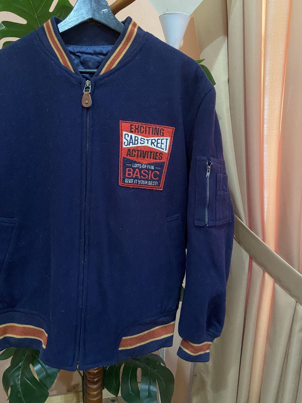 Japanese Brand Vintage SAB STREET Navy Bomber Jacket Japan Streetwear Style Size US M / EU 48-50 / 2 - 8 Thumbnail