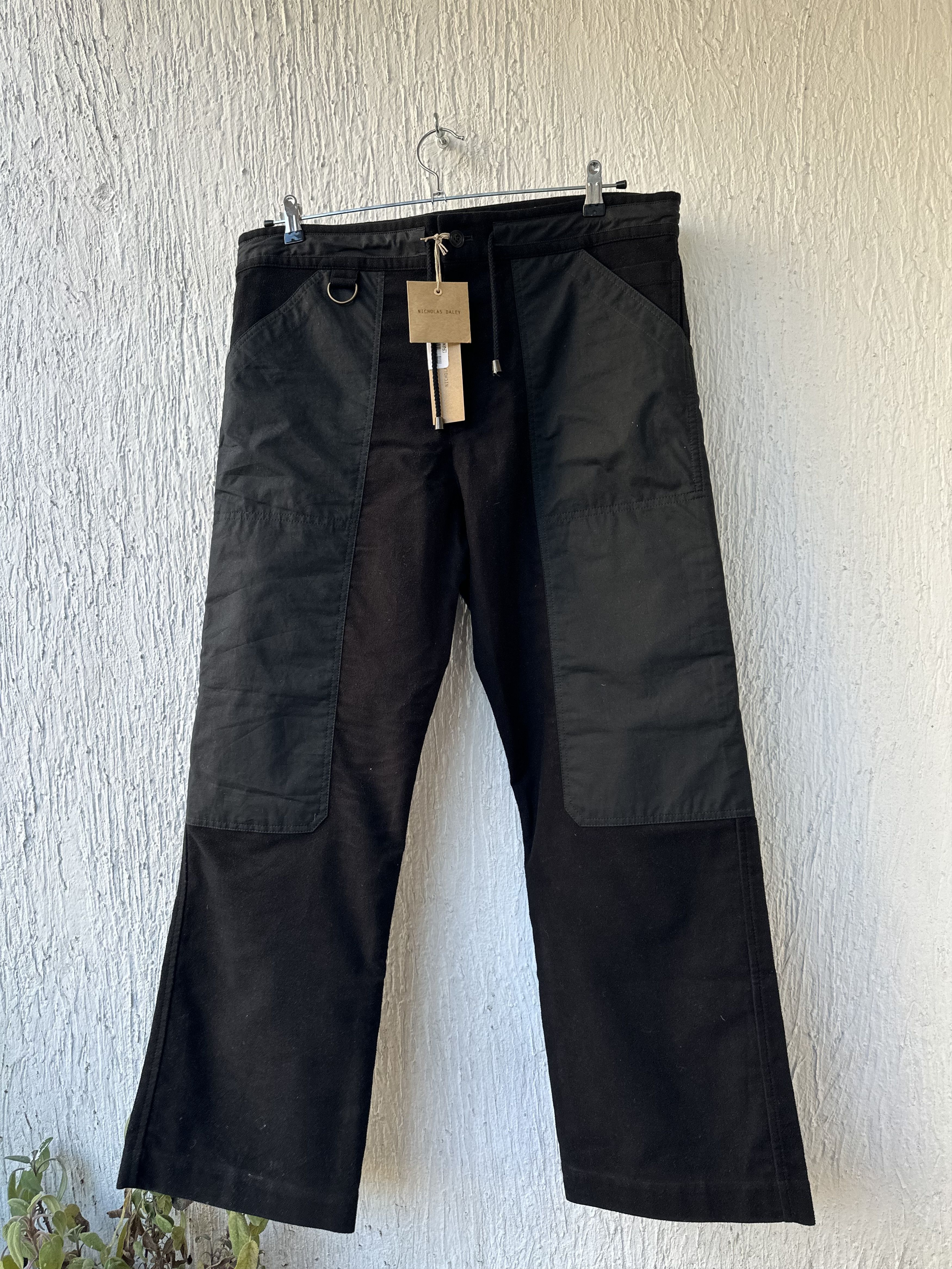 Nicholas Daley BNWT Black Panelled Pullcord Trousers Size US 30 / EU 46 - 1 Thumbnail