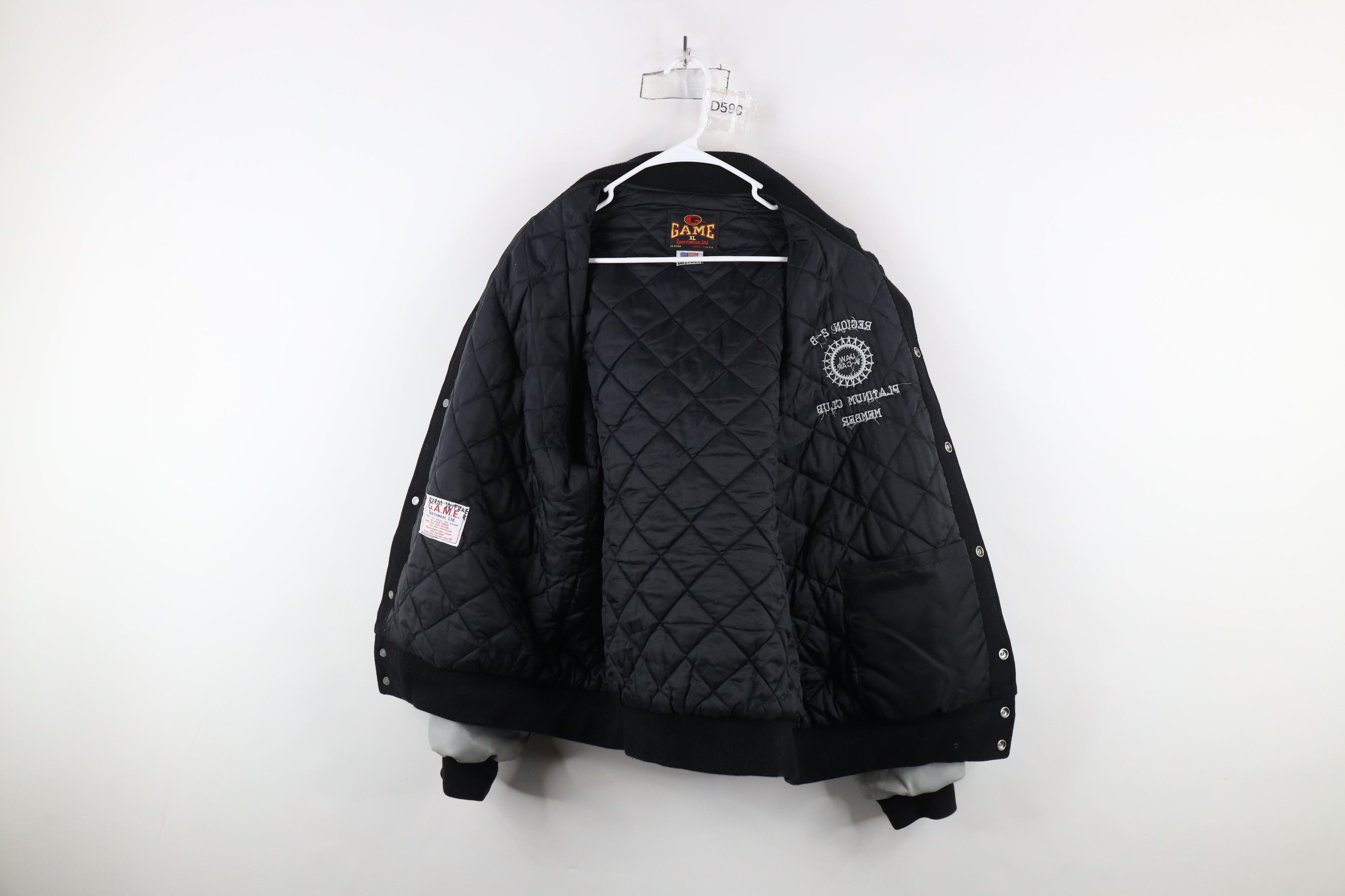 Vintage Vintage 90s United Auto Wool Leather Varsity Jacket USA Size US XL / EU 56 / 4 - 12 Thumbnail