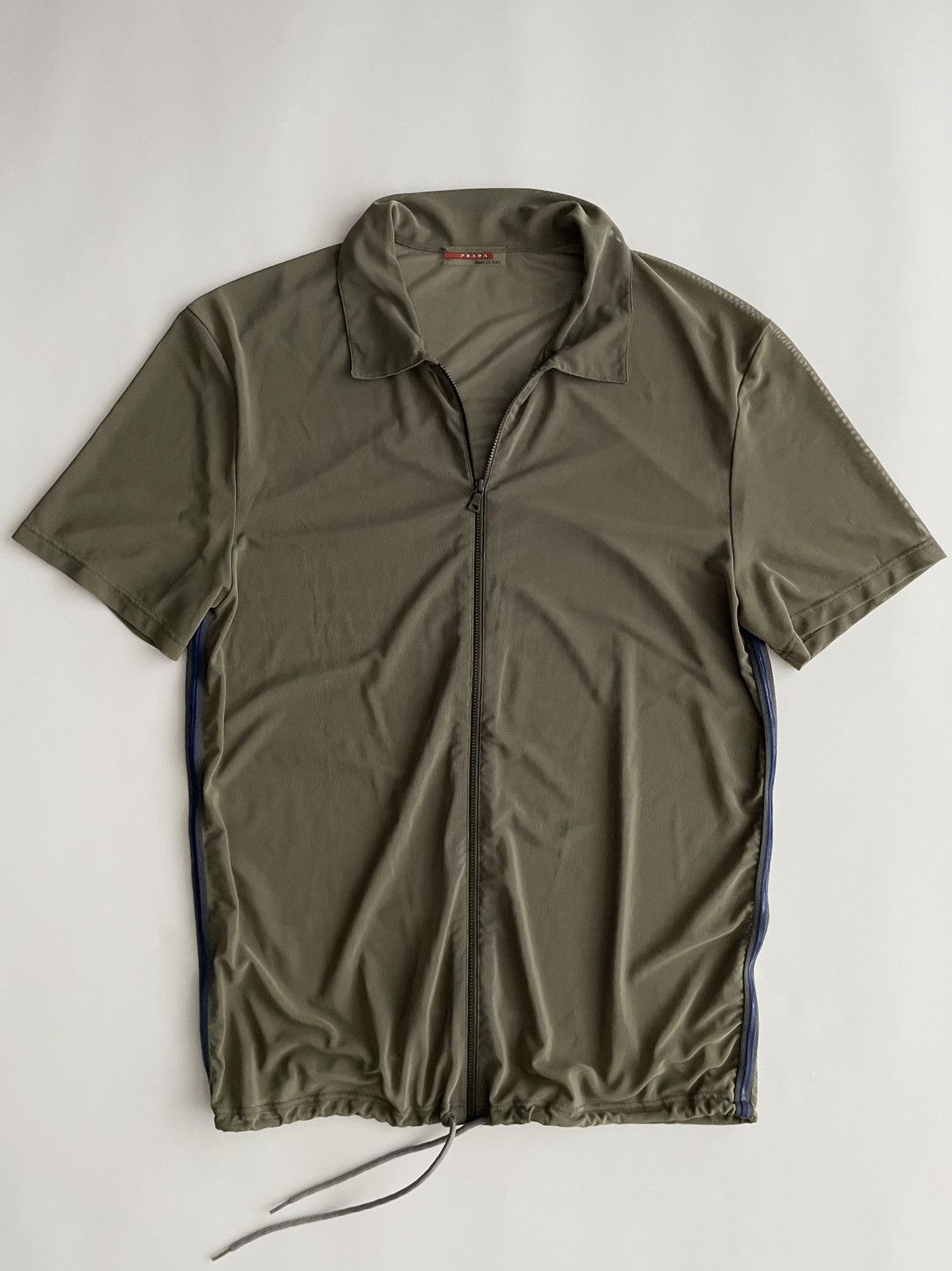 Prada Prada SS00 Side Stripes Zip Shirt Size US L / EU 52-54 / 3 - 1 Thumbnail