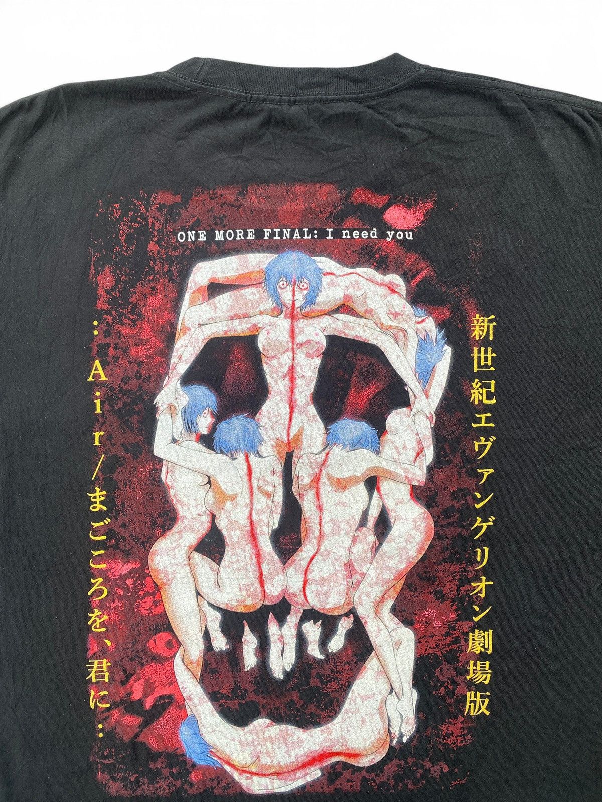 Japanese Brand Neon Genesis Evangelion Graphic T-shirt Black 2XL Anime Tee Size US XXL / EU 58 / 5 - 11 Thumbnail