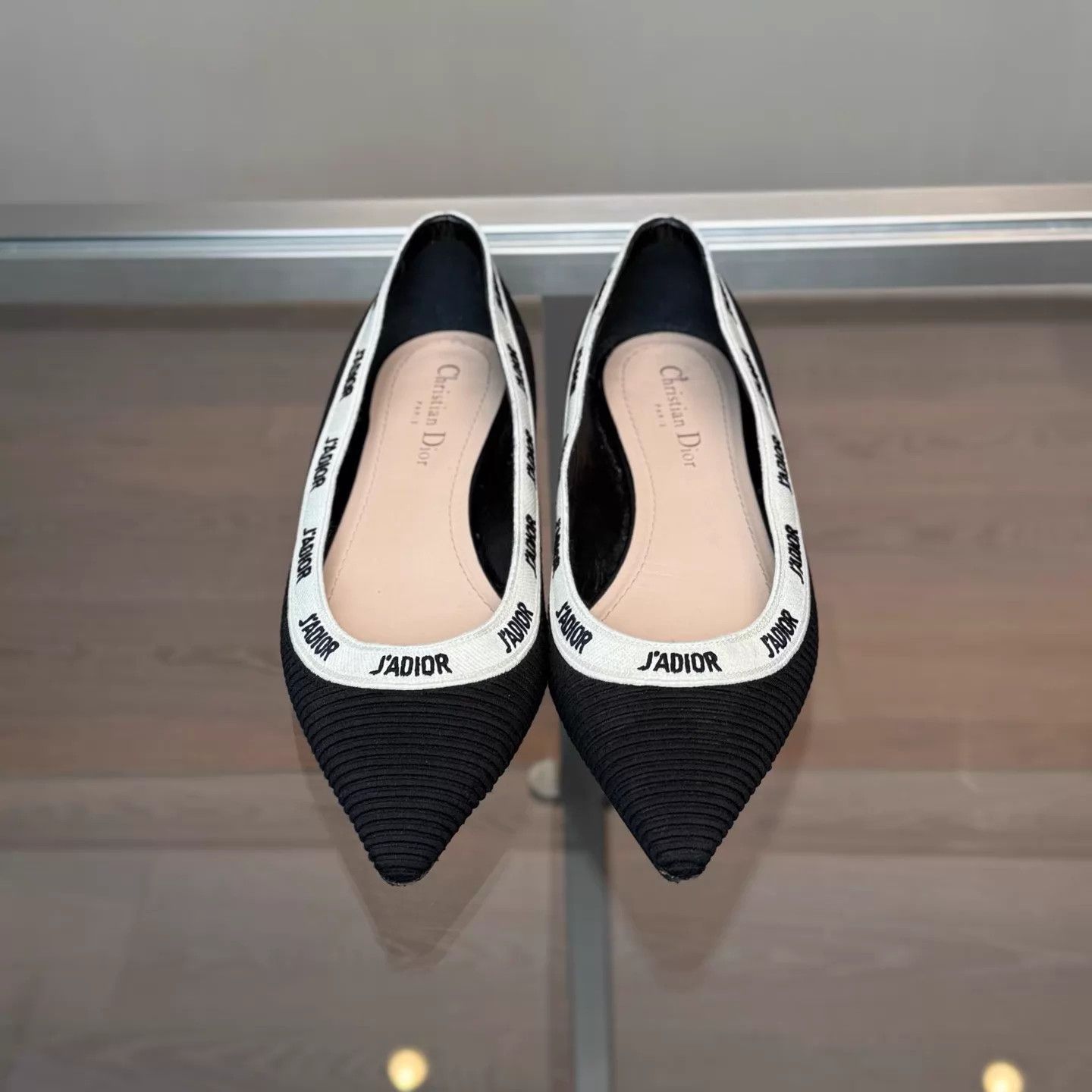 Dior Dior J'Adior Black Flats 38.5 98 Size US 8 / IT 38 - 2 Thumbnail