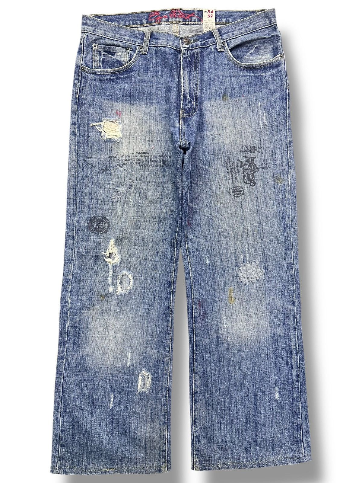 Abercrombie & Fitch Rare Drop 💥 Vintage Ezra Fitch Baggy Straight Jean LGB Style Size US 35 - 1 Thumbnail