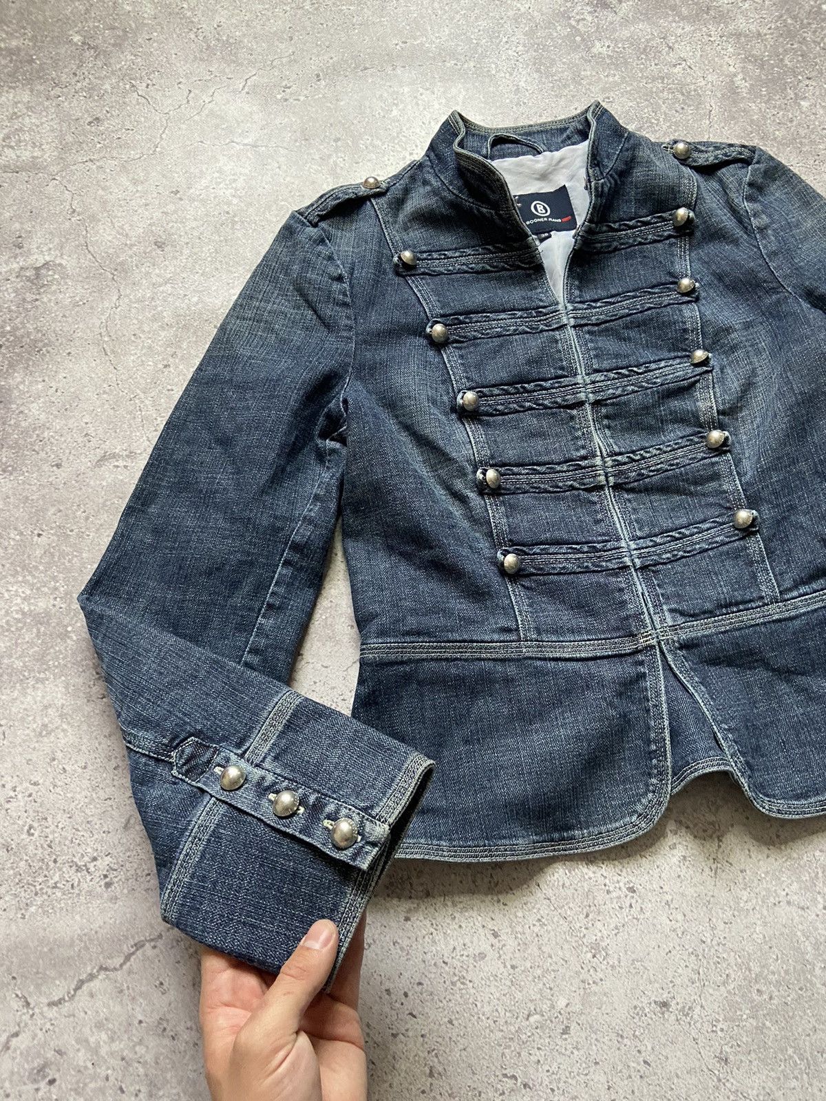 Bogner Bogner Metal Rib Button Napoleon Style denim jacket Size XS / US 0-2 / IT 36-38 - 3 Thumbnail