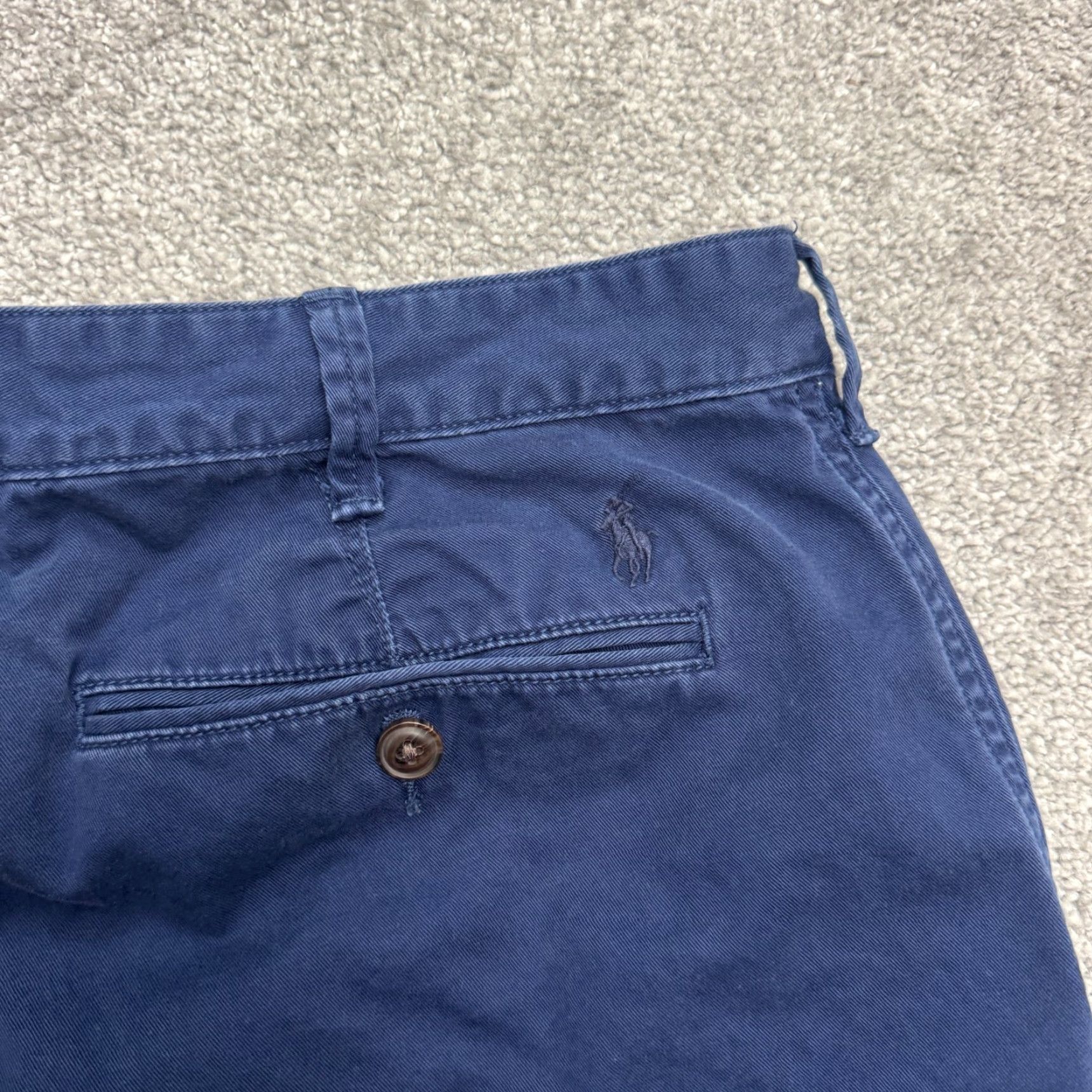 Polo Ralph Lauren Polo Ralph Lauren Relaxed Fit Chino Shorts Mens 32 Navy Blue Cotton Flat Front Size US XS / EU 42 / 0 - 4 Thumbnail