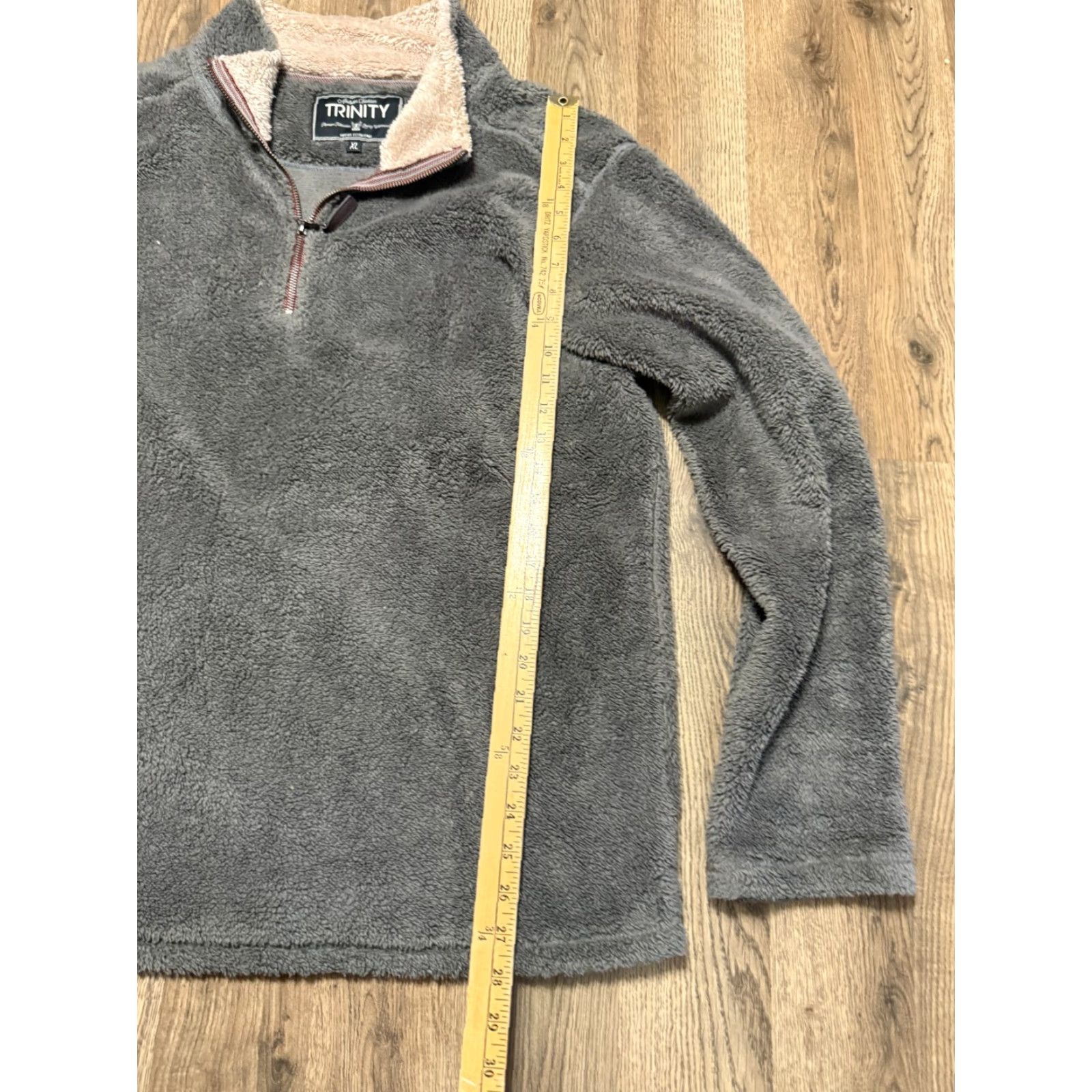 Vintage Trinity Sweater, Men’s XL, Gray, Sherpa, Pullover, 1/4 Zip Up, Knit, Long Sleeve, Regular Fit, Casual, Wool? Size US XL / EU 56 / 4 - 7 Thumbnail