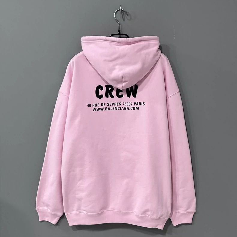 Balenciaga Balenciaga Crew Pink Hoodie 2502-Nextarrow Size US S / EU 44-46 / 1 - 3 Thumbnail