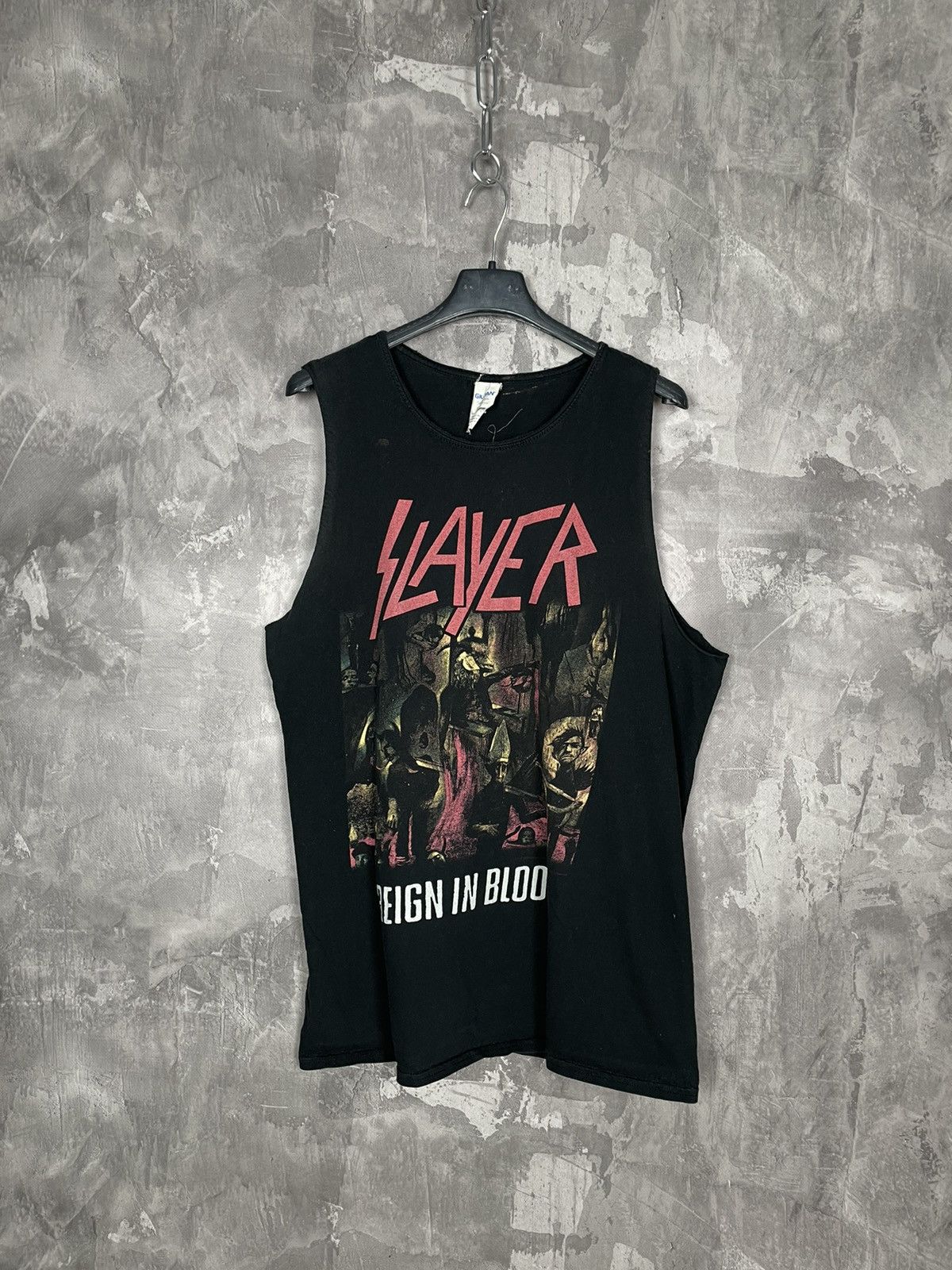 Slayer × Vintage Vintage Slayer Distressed Punk Grunge Rock Band Tank Top Size US M / EU 48-50 / 2 - 1 Thumbnail