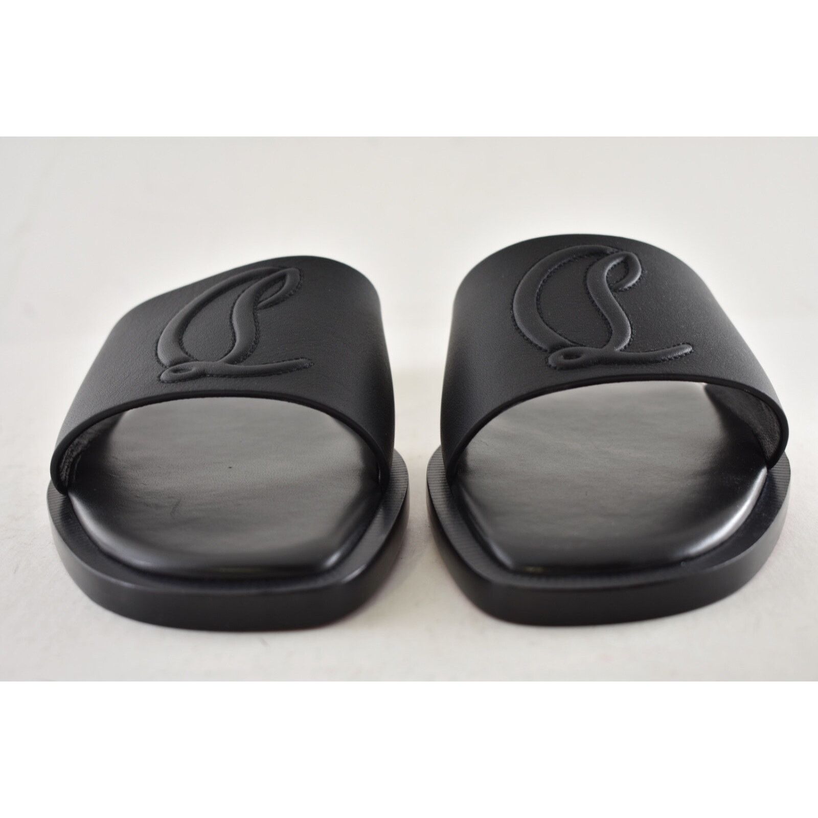 Christian Louboutin Christian Louboutin Mule Black Leather Logo Slide Slip On Size US 6 / IT 36 - 12 Thumbnail