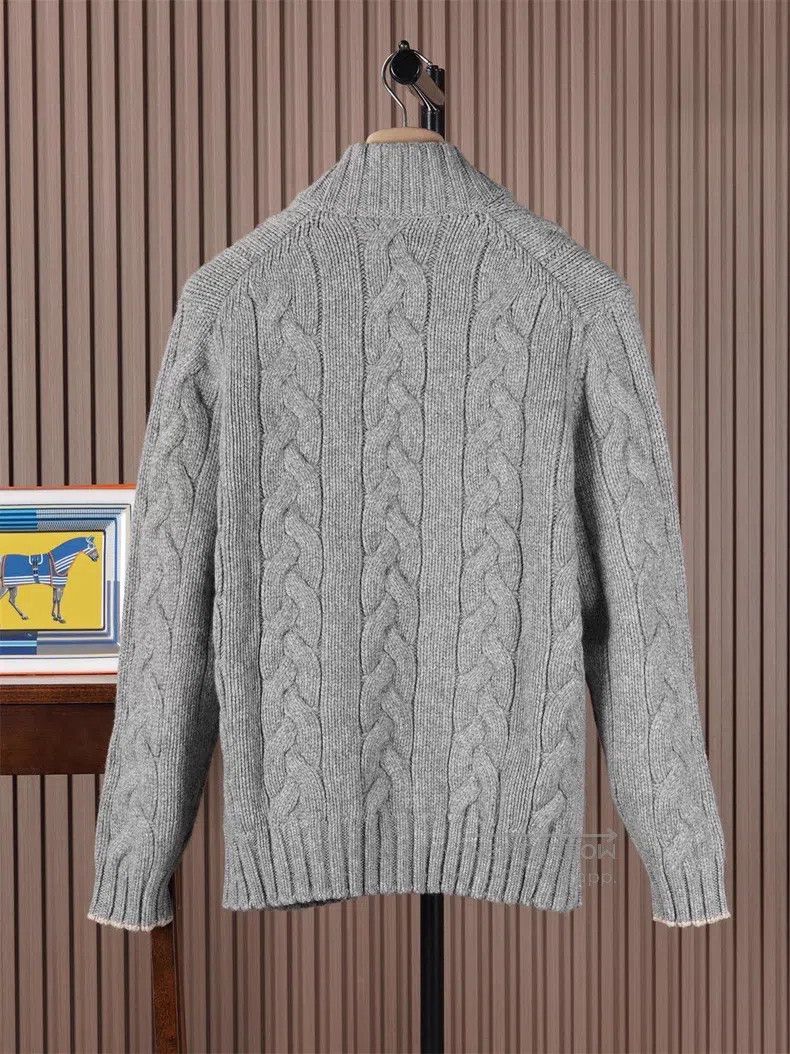 Brunello Cucinelli Brunello Cucinelli Thick full-zip cashmere coat Size US L / EU 52-54 / 3 - 3 Thumbnail