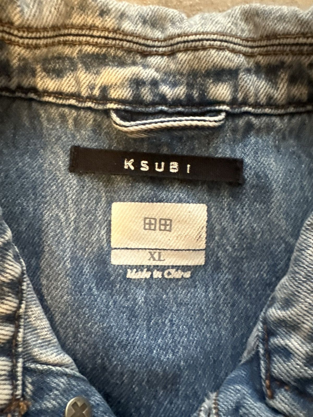 Ksubi Ksubi Acid Washed Denim Jacket Size US XL / EU 56 / 4 - 4 Thumbnail