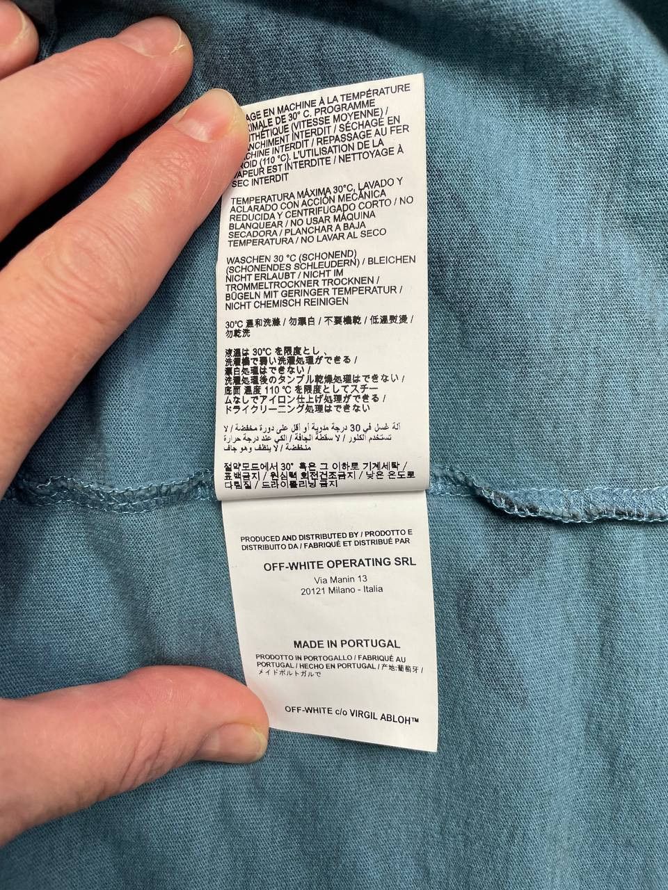 Off-White Off-White Long Sleeve Zip Mock Neck Tee Blue Camo Size US M / EU 48-50 / 2 - 12 Thumbnail