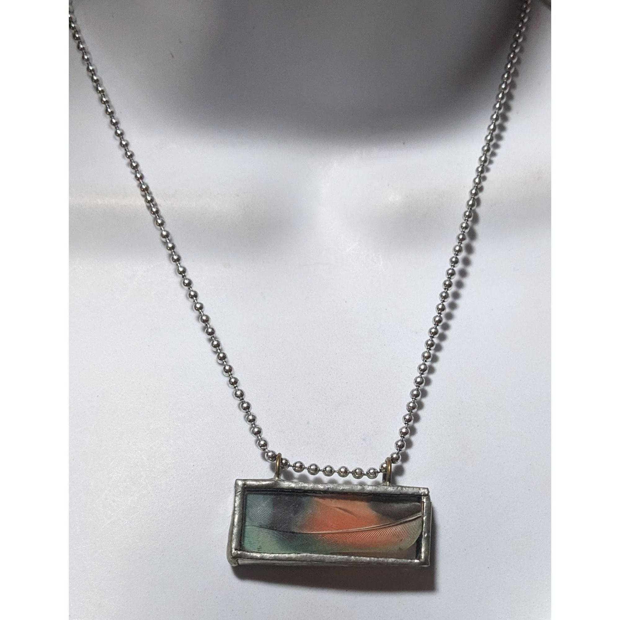 Other Glass Encased Bird Feather Pendant Necklace Size ONE SIZE - 5 Thumbnail