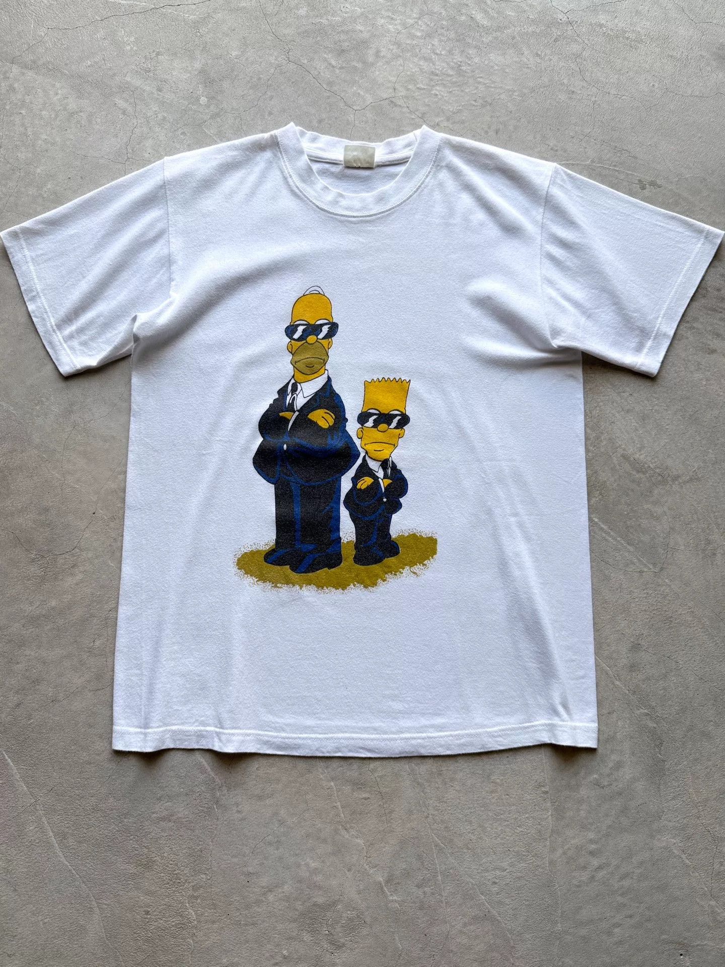 Vintage Vintage 00s Simpsons Men In Black Tee Size US L / EU 52-54 / 3 - 1 Thumbnail
