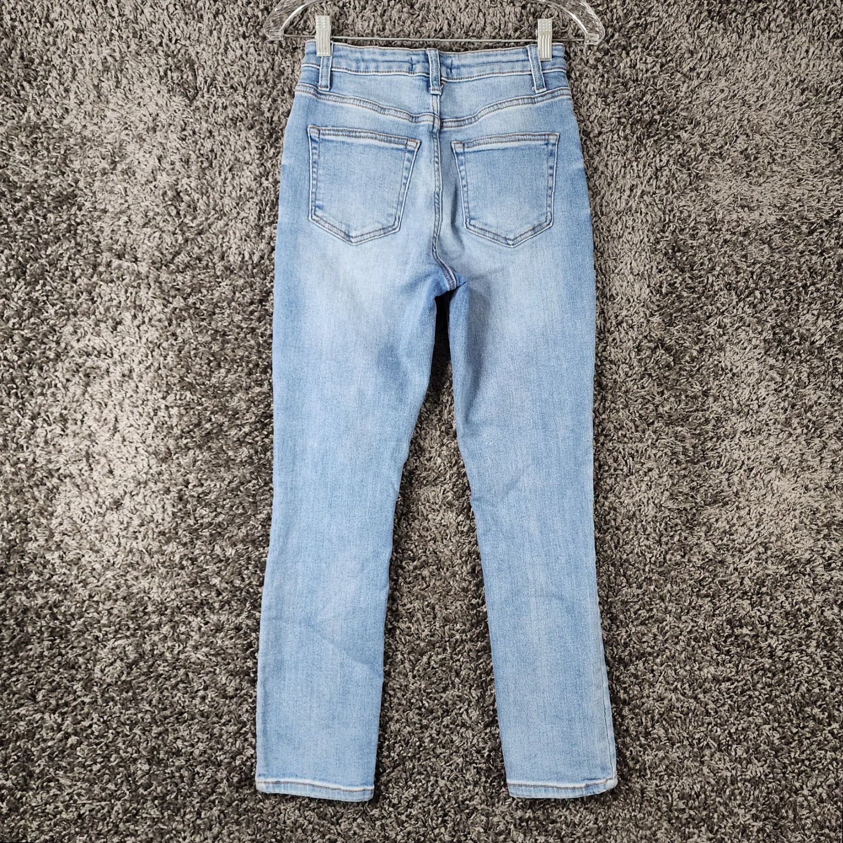Forever 21 FOREVER 21 Womens Distressed Stretchy Blue Jean Jeggings Size 26 Size 26" / US 2 / IT 38 - 6 Thumbnail