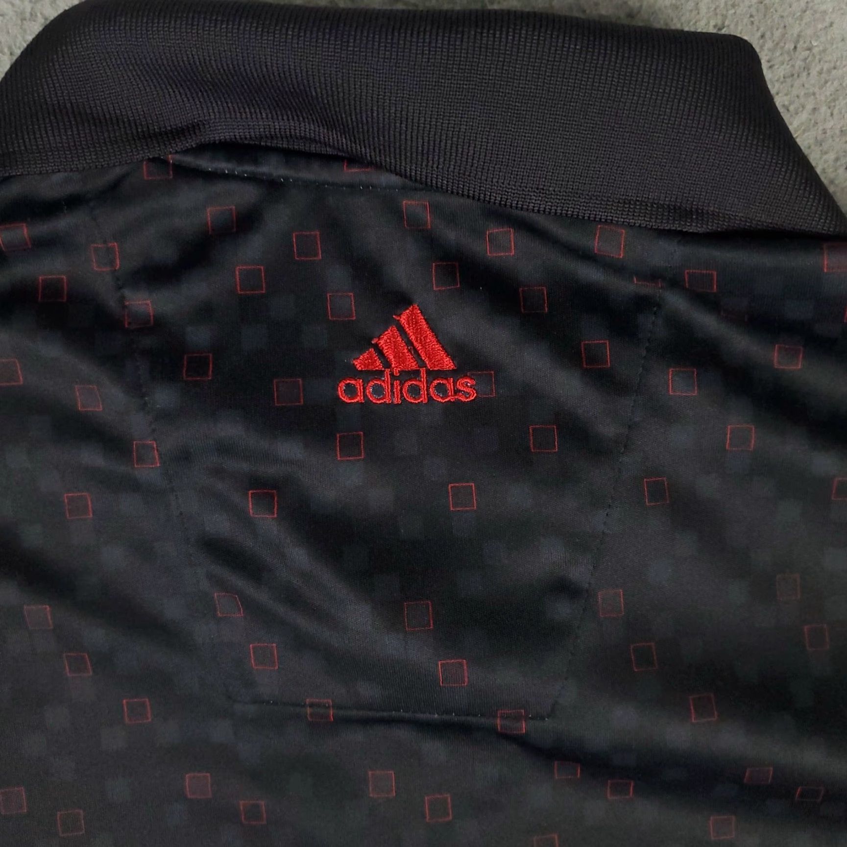 Adidas Adidas Polo Shirt Mens L Black Red Geometric Golf Casual Short Sleeve Shirt Mens Black Geometric Polo Adidas L Size US L / EU 52-54 / 3 - 3 Thumbnail