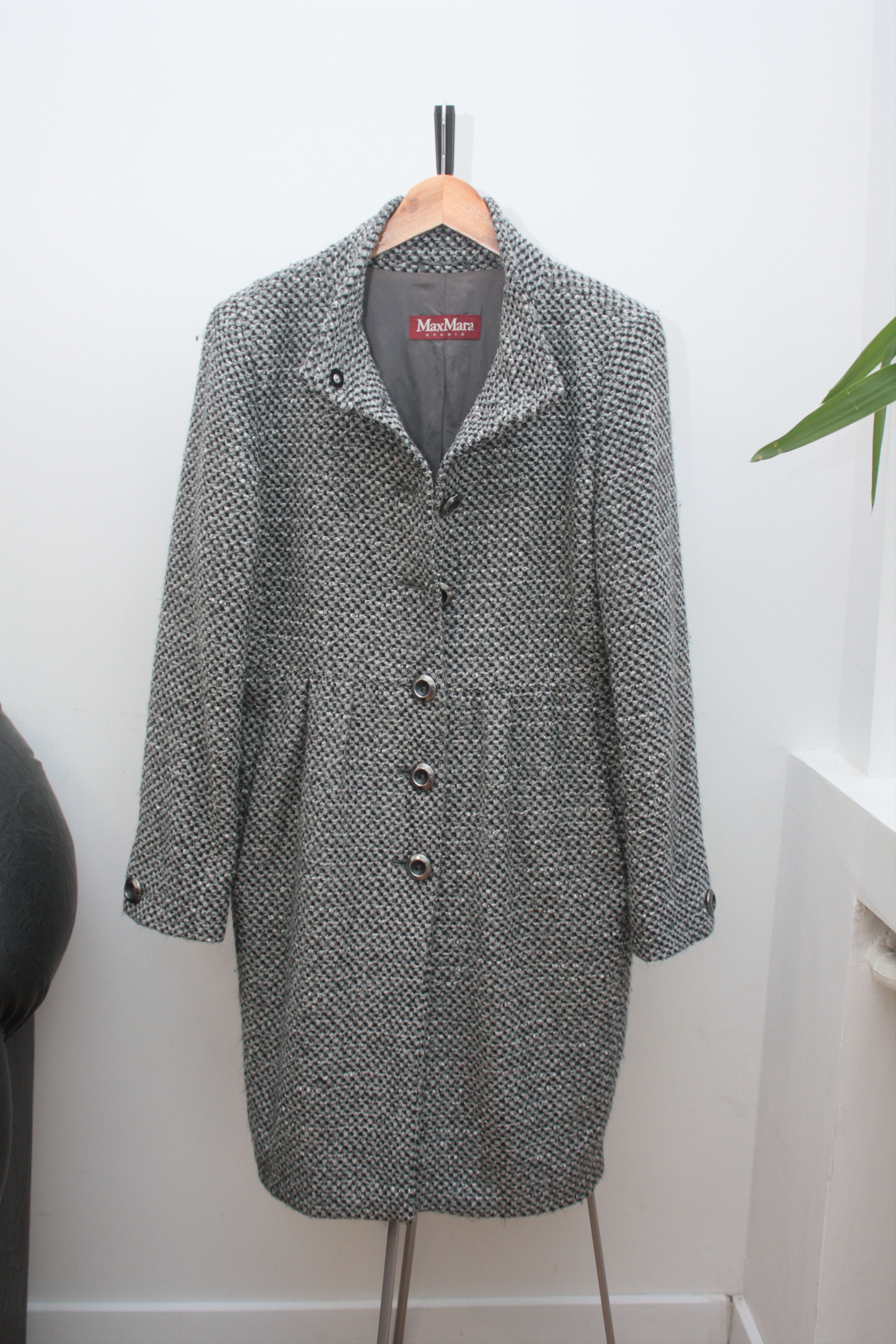 Max Mara Max Mara Studio Wool Blend Grey Knitted Coat US12 Size XL / US 12-14 / IT 48-50 - 3 Thumbnail