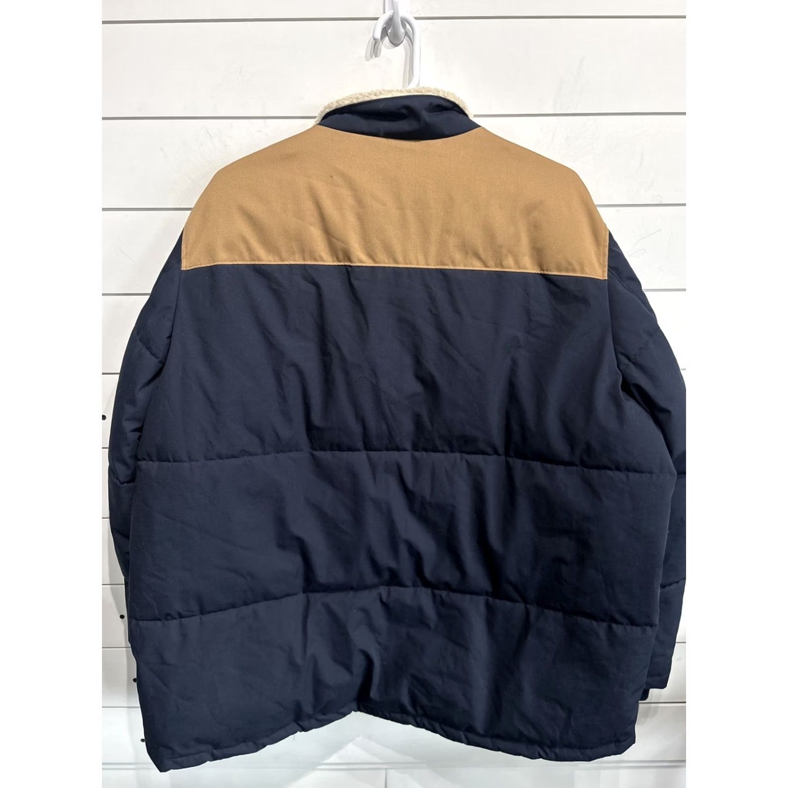 Levi's VINTAGE Levi's Navy Blue Quilted Woodsman Puffer Coat Jacket Full Zip Mens 3XLT Jacket Size US XXL / EU 58 / 5 - 6 Thumbnail