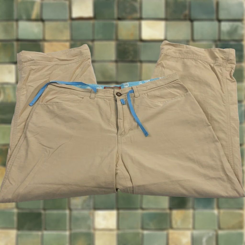 Vintage Horny Toad Pants Womens 6 31W 24.5L Capri Capice Tan Khaki Cotton #95433 Size 28" / US 6 / IT 42 - 1 Thumbnail