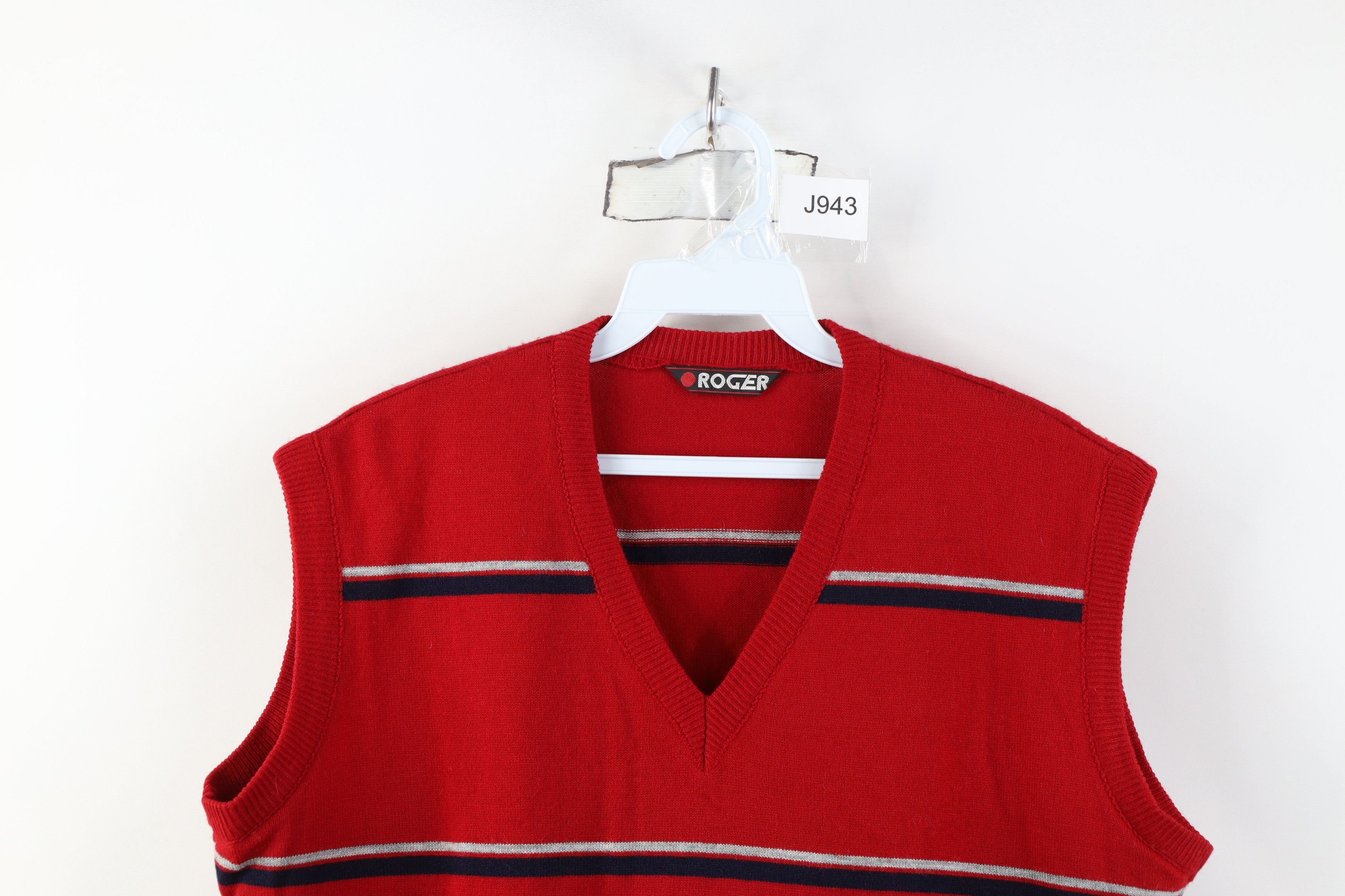 Vintage Vintage 70s Streetwear Knit Striped V-Neck Sweater Vest Size S / US 4 / IT 40 - 2 Thumbnail