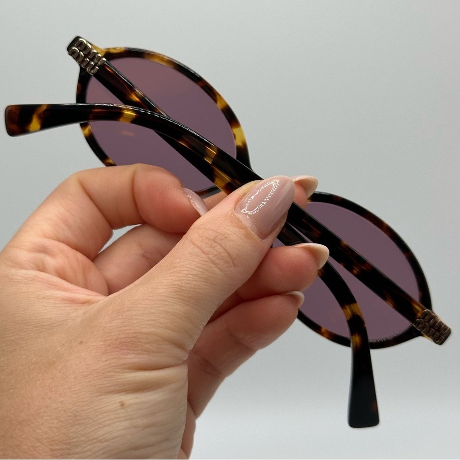 Miu Miu NEW MIU MIU MU04ZS VAU50D Honey Havana Dark Pink Mirror Size ONE SIZE - 10 Thumbnail