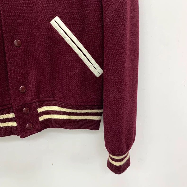 Saint Laurent Paris Saint Laurent Paris Deep red striped wool single-breasted Size US S / EU 44-46 / 1 - 4 Thumbnail