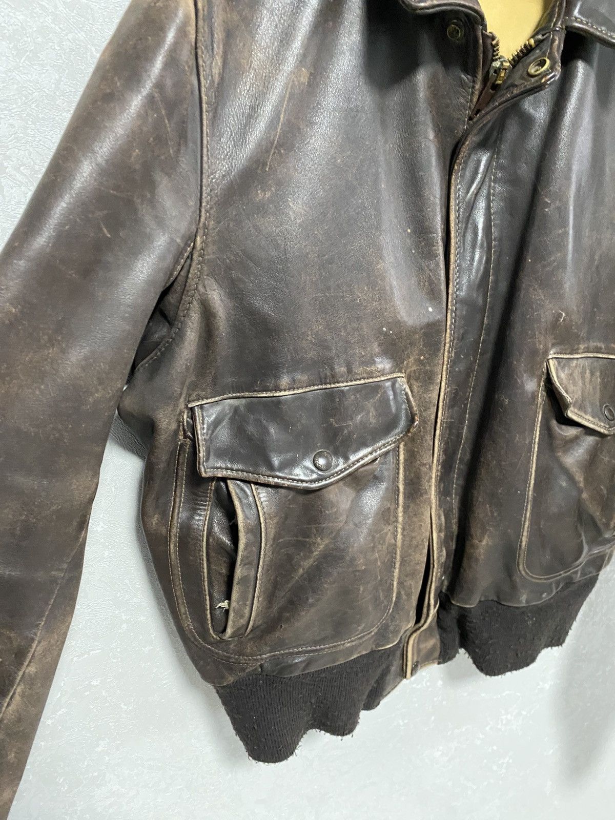 Schott GENUINE VINTAGE 70s SCHOTT IS 674 MS LEATHER FLIGHT JACKET Size US M / EU 48-50 / 2 - 4 Thumbnail