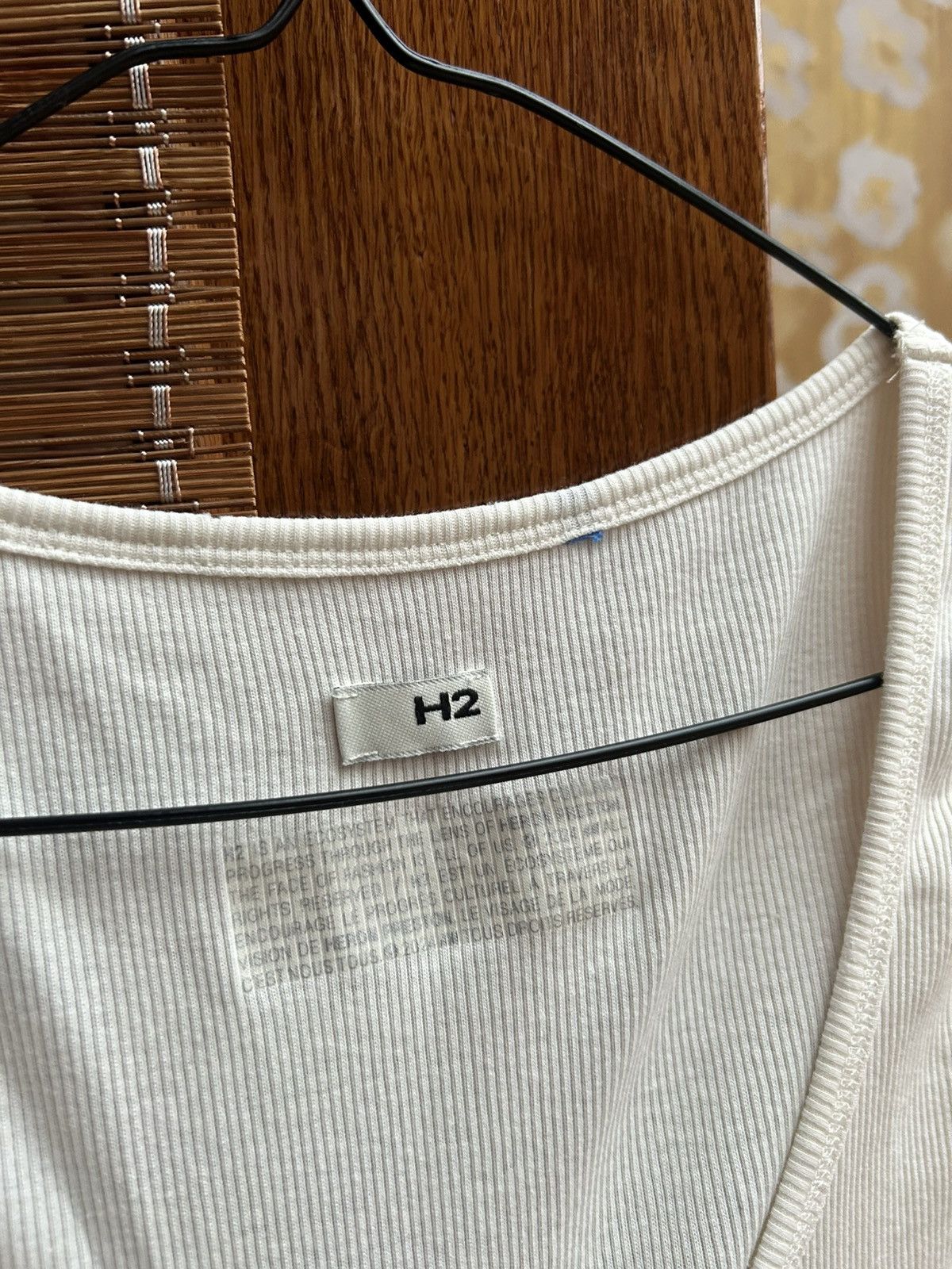 H&M × Heron Preston H2 by Heron Preston X H&M Cotton Rib Tank Top Cream Size US M / EU 48-50 / 2 - 6 Thumbnail