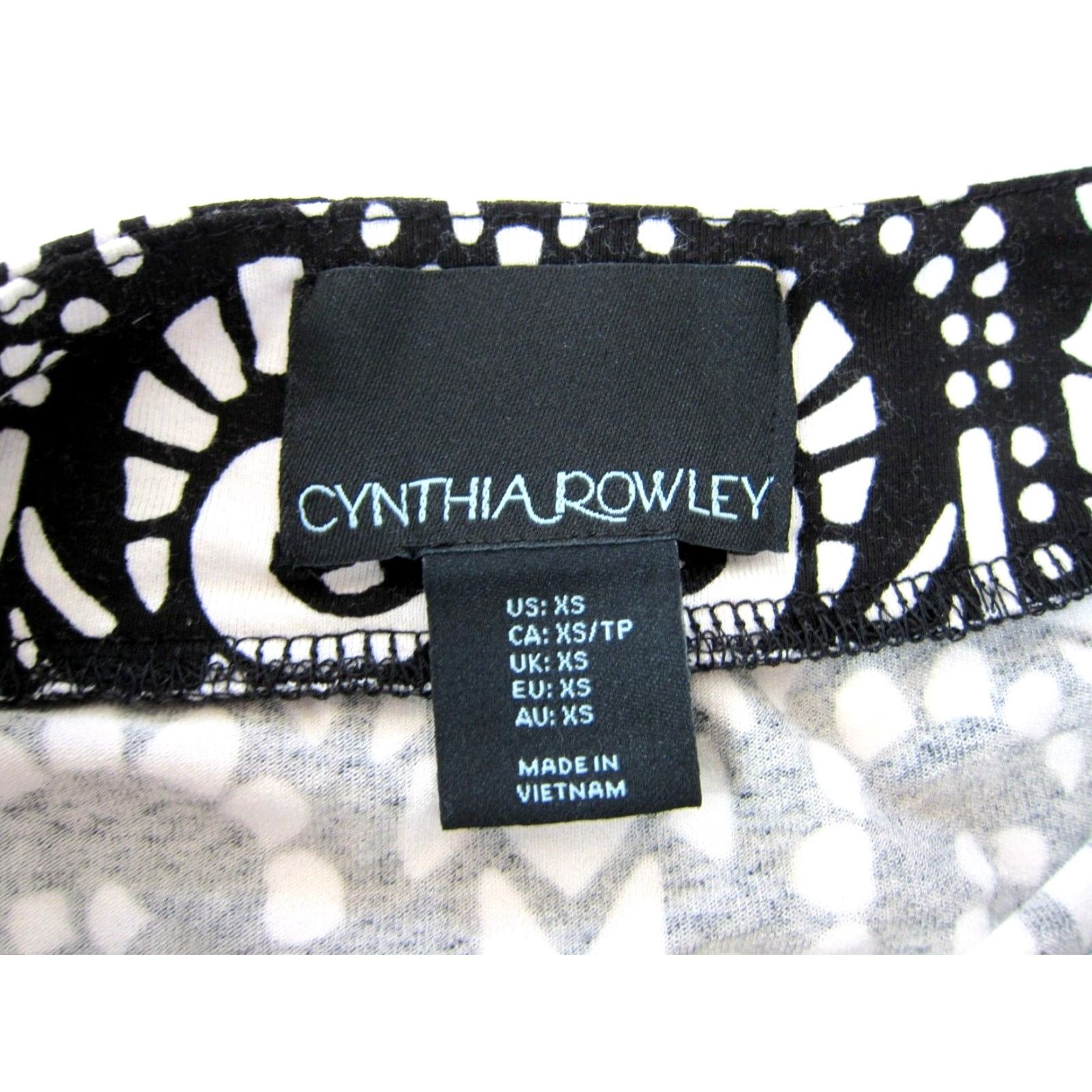Cynthia Rowley Cynthia Rowley Black White Jersey Stretch Floral Long Maxi Wrap Dress XS Size XS / US 0-2 / IT 36-38 - 3 Thumbnail