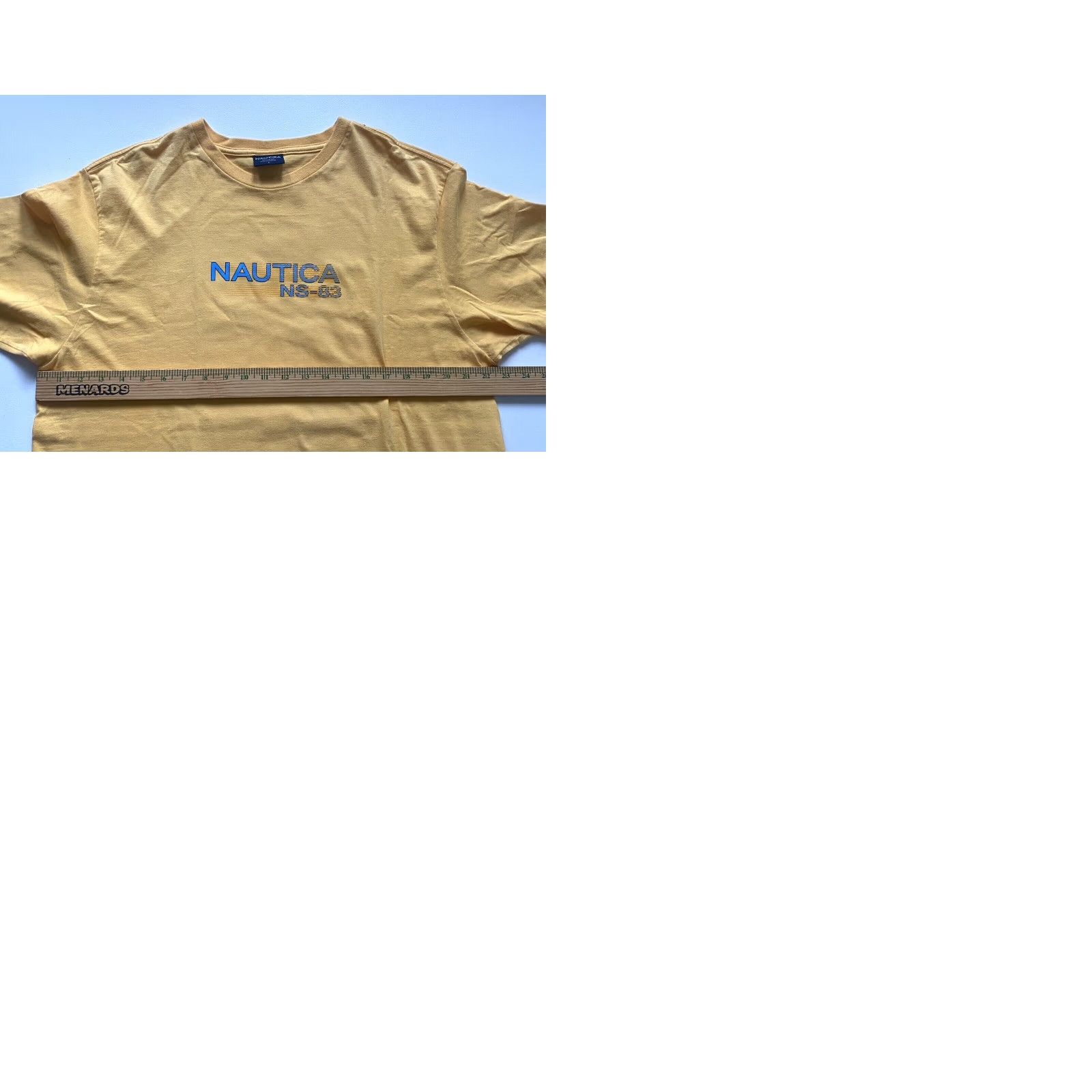 Nautica VINTAGE Nautica NS-83 T-shirt Men's Yellow 100% Cotton Double-Sided 1990s Canada Size L Size US L / EU 52-54 / 3 - 9 Thumbnail