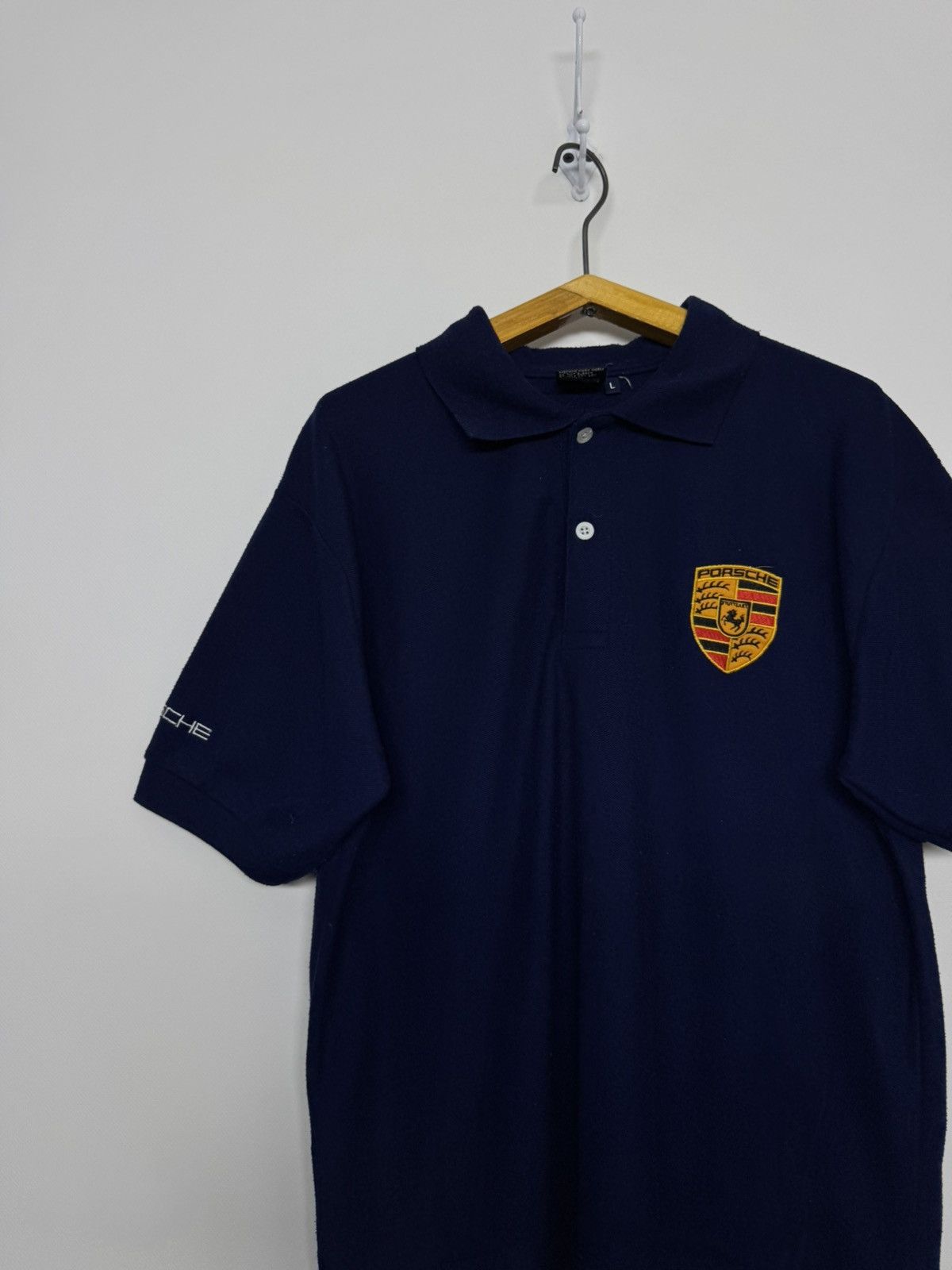 Porsche Design Y2K Porsche Sportscar Racing 2-Button Polo Shirt Size US L / EU 52-54 / 3 - 8 Thumbnail