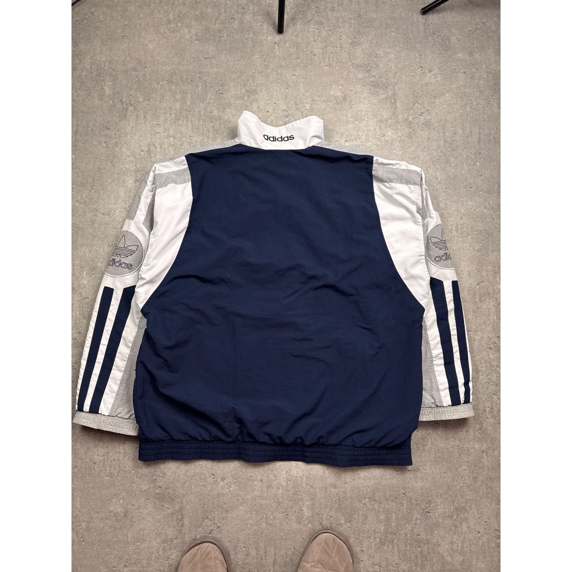 Adidas Adidas Originals Navy & White Full-Zip Track Jacket With Emb Size US XL / EU 56 / 4 - 2 Thumbnail