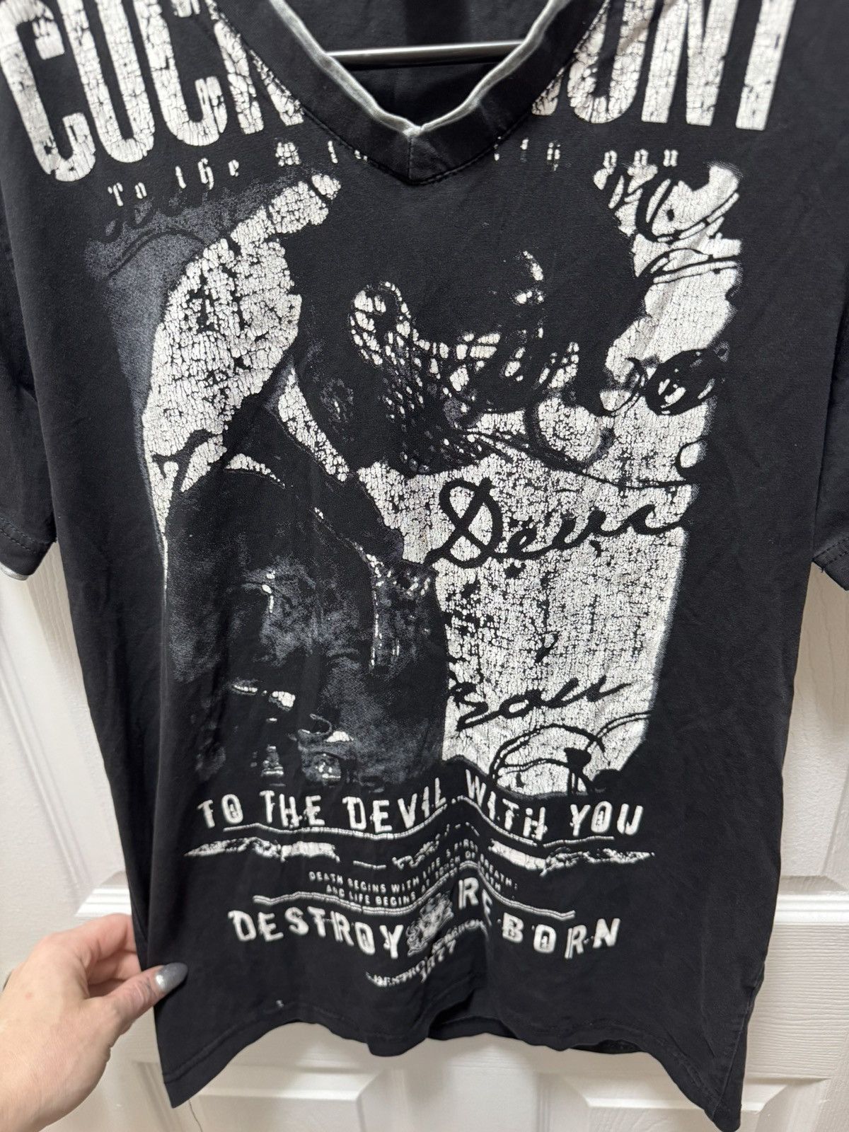 Japanese Brand Japanese Brand Double V Neck Avant Garde Destroy Reborn Em Size US M / EU 48-50 / 2 - 3 Thumbnail