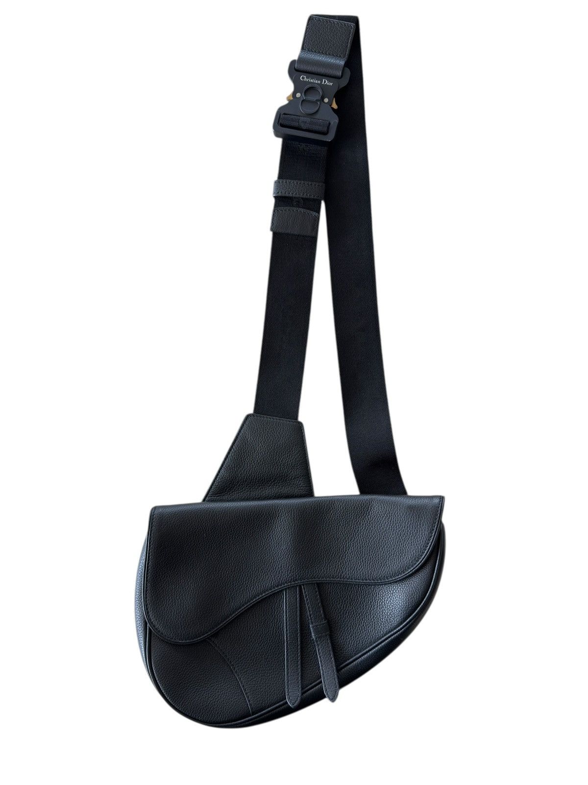 Alyx × Dior Dior Black Leather Men’s Saddle Bag Size ONE SIZE - 1 Thumbnail