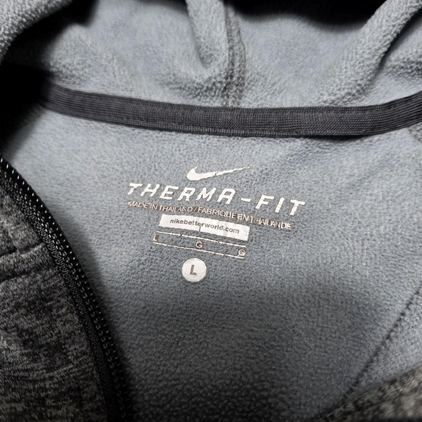 Nike Nike Sportswear Therma-Fit Zip Up Hoodie Jacket Women's Large Gray 548805-060 Size L / US 10 / IT 46 - 4 Thumbnail